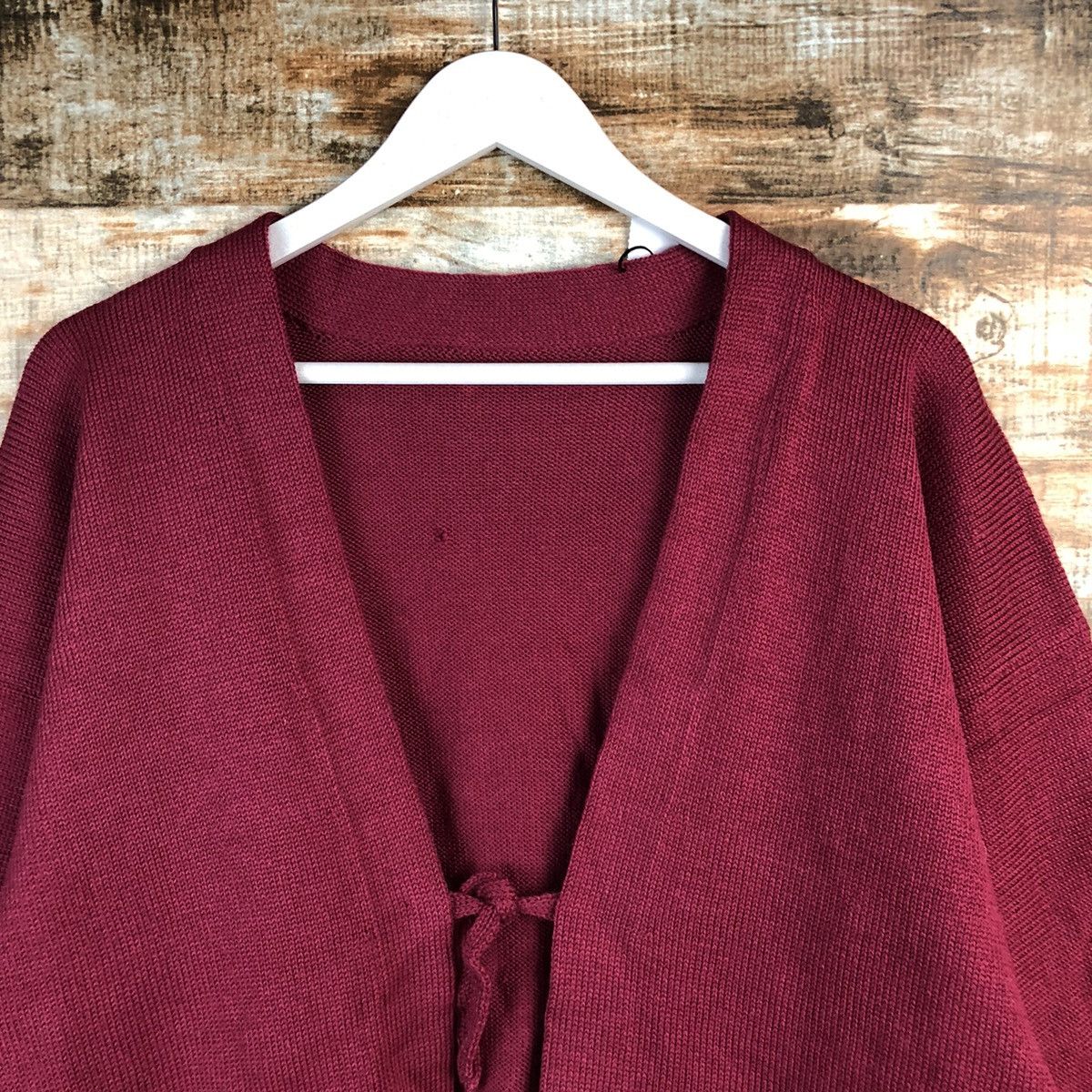 Vintage Japan vintage cardigan Maroon Kimono #A2487 Size US L / EU 52-54 / 3 - 4 Thumbnail