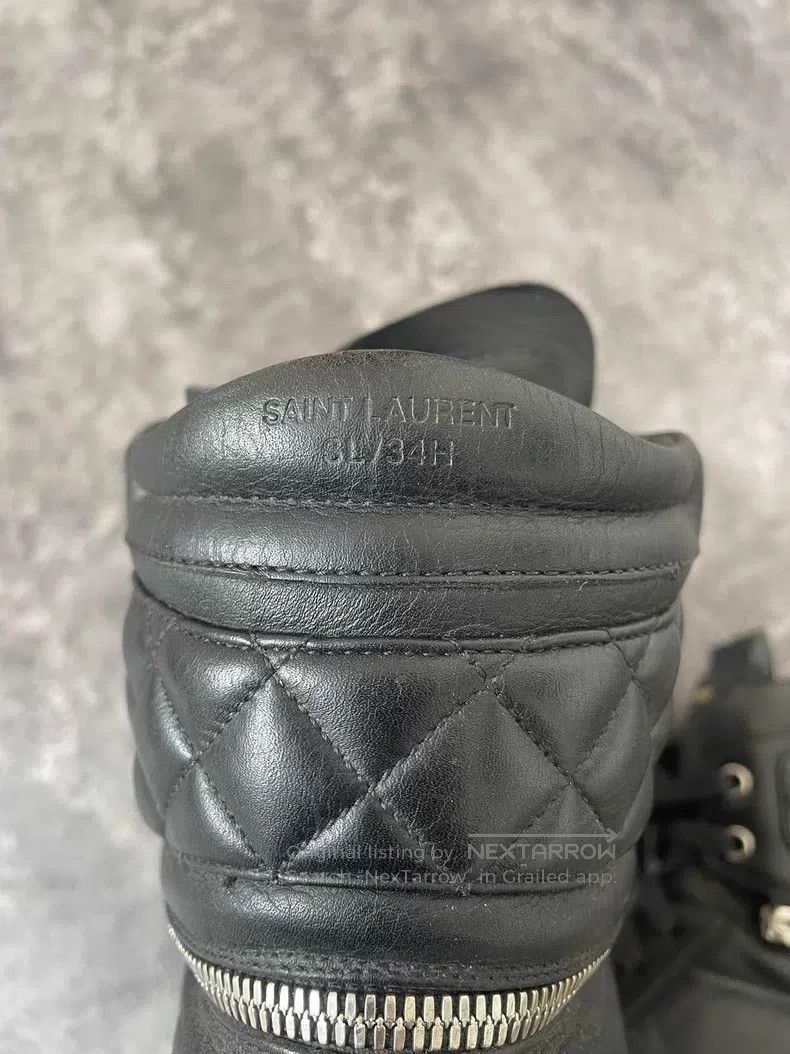 Saint Laurent Paris Saint Laurent Paris Back zipper diamond patch high-top fla Size US 8.5 / EU 41-42 - 9 Thumbnail