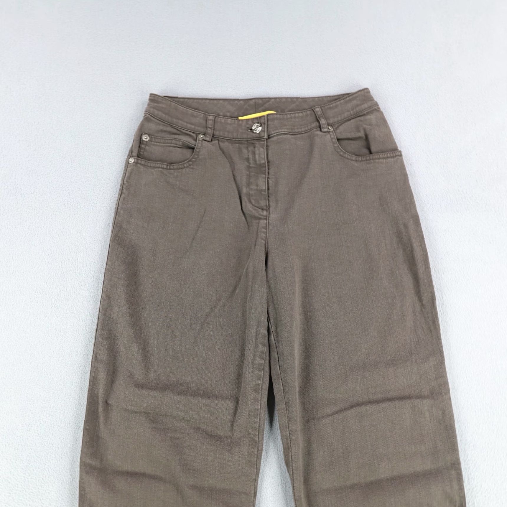 St. John St John Jeans Womens 4 Brown Denim Straight Leg Relaxed Baggy Loose Fit Pants Size 28" / US 6 / IT 42 - 2 Thumbnail