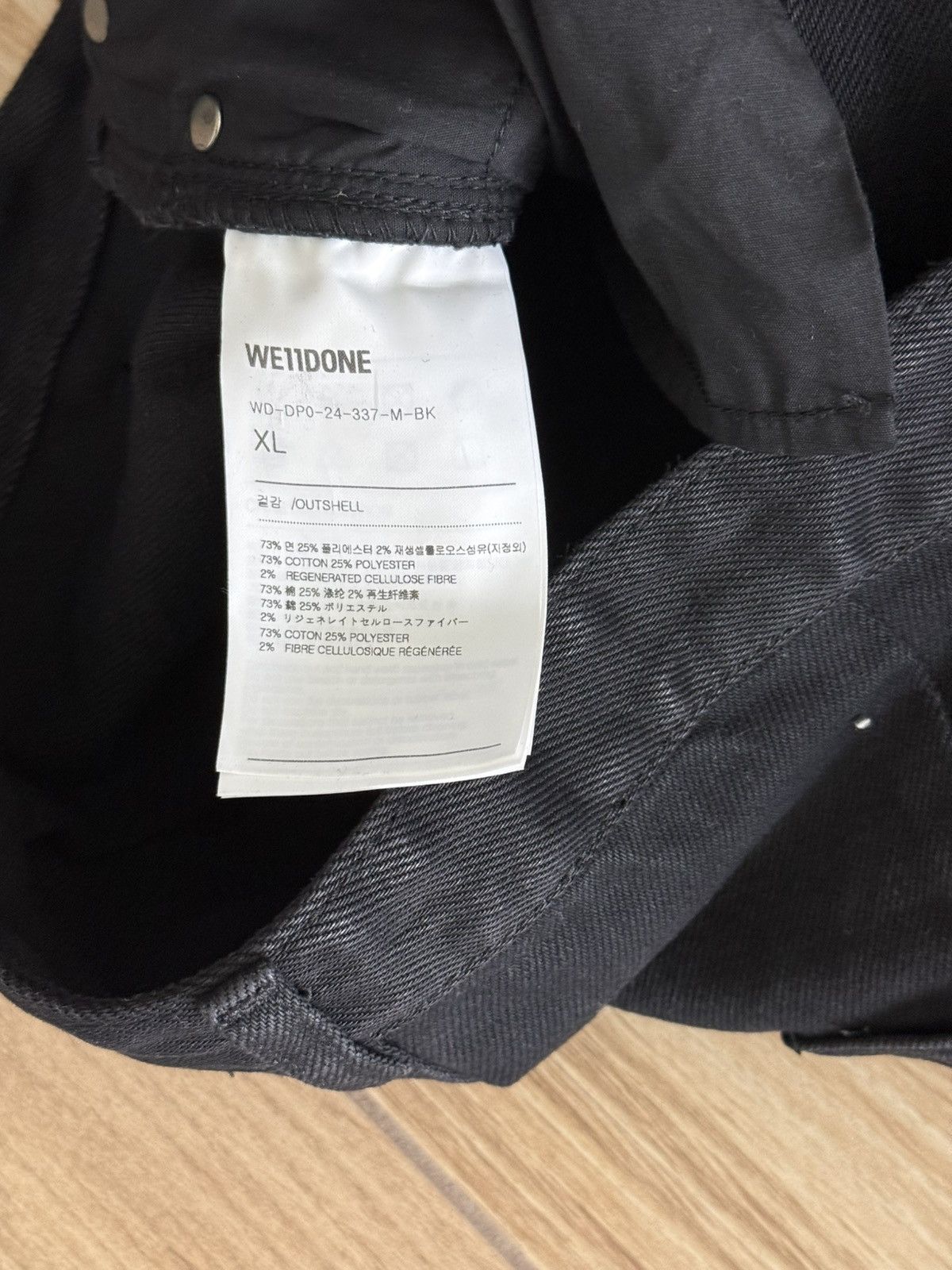WE11DONE We11done wrinkled low-rise work denim pants Size US 33 - 6 Thumbnail