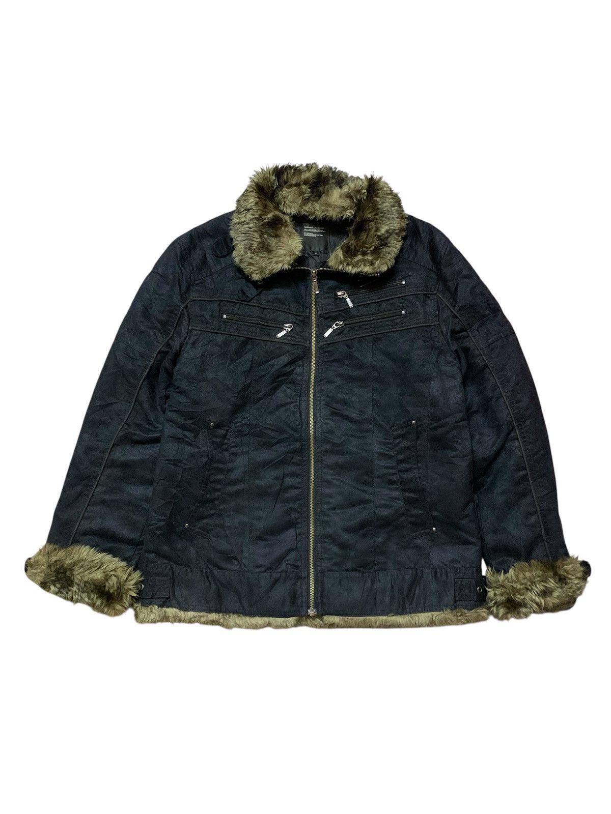 Japanese Brand Moleskin Faux Fur Jacket