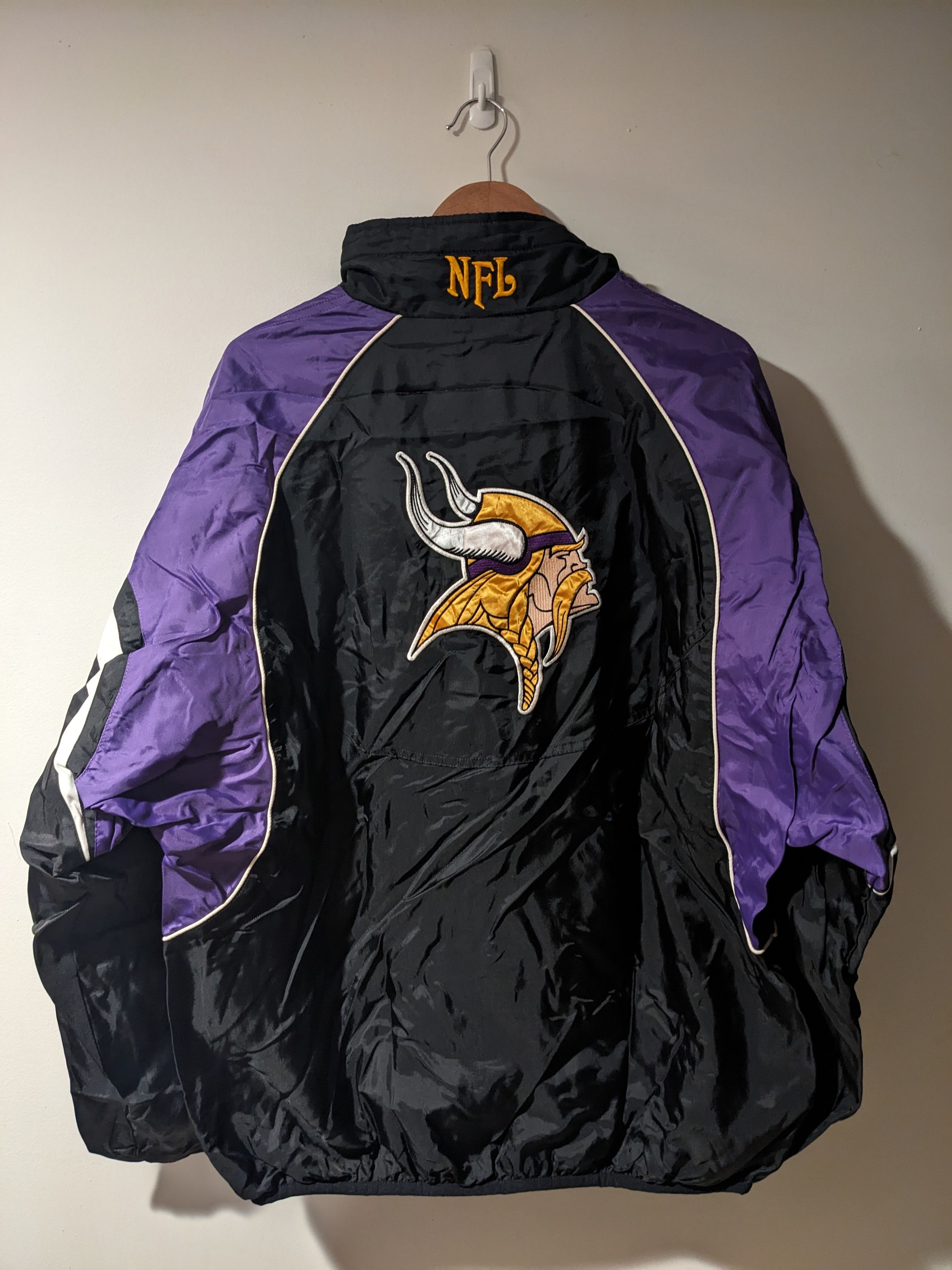 NFL × Vintage Vintage Y2K Minnesota Vikings NFL Football Reversible Jacket Size US XL / EU 56 / 4 - 1 Thumbnail