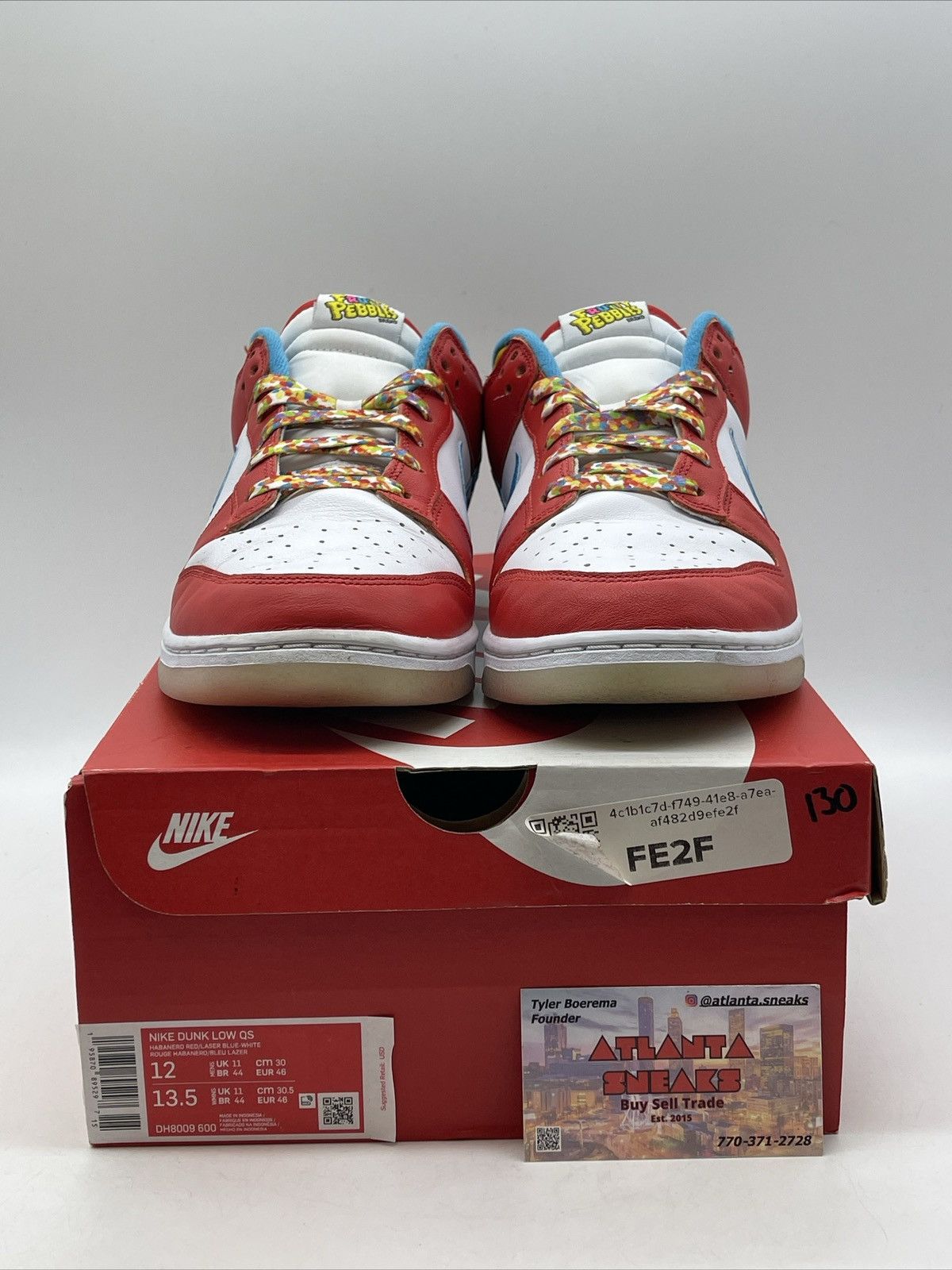 Nike Lebron James x fruity pebbles x dunk low Size US 12 / EU 45 - 2 Thumbnail