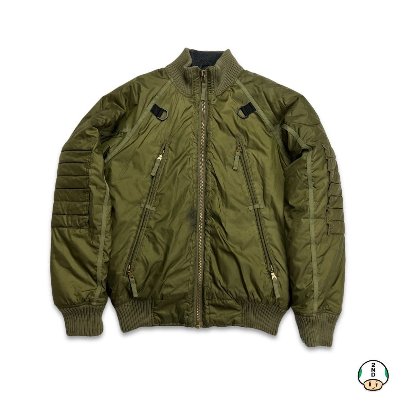 image of Vintage 90's Schott Flyers Wep Military Pilot Bomber Jacket in Green, Men's (Size XS)