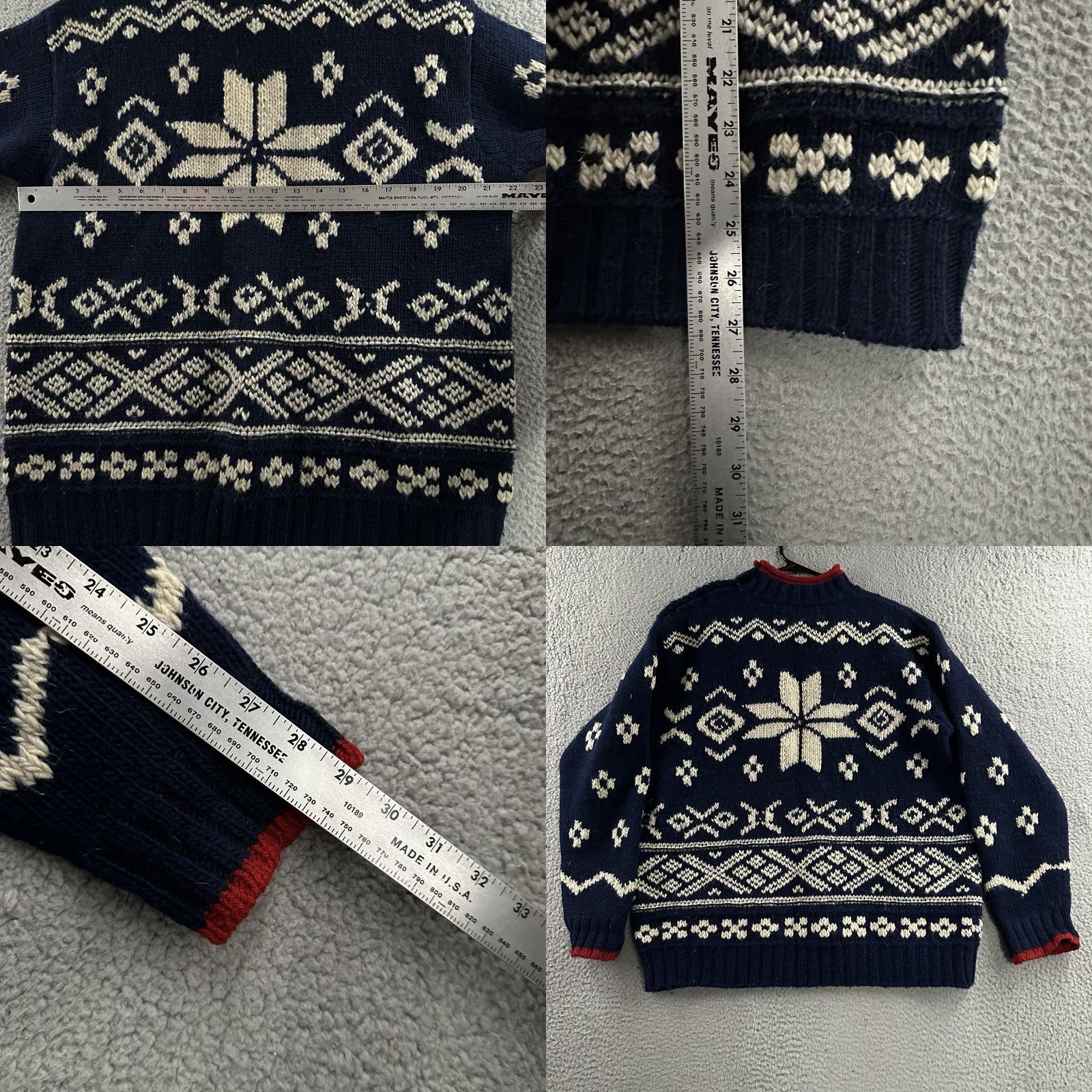Ralph Lauren VINTAGE Ralph Lauren Womens Sweater Blue Size Large Snowflake 1995 Wool Alpaca Pullover KnIT Womens/Large/Blue Snowflake Vintage 1995 Wool Alpaca Size L / US 10 / IT 46 - 8 Thumbnail