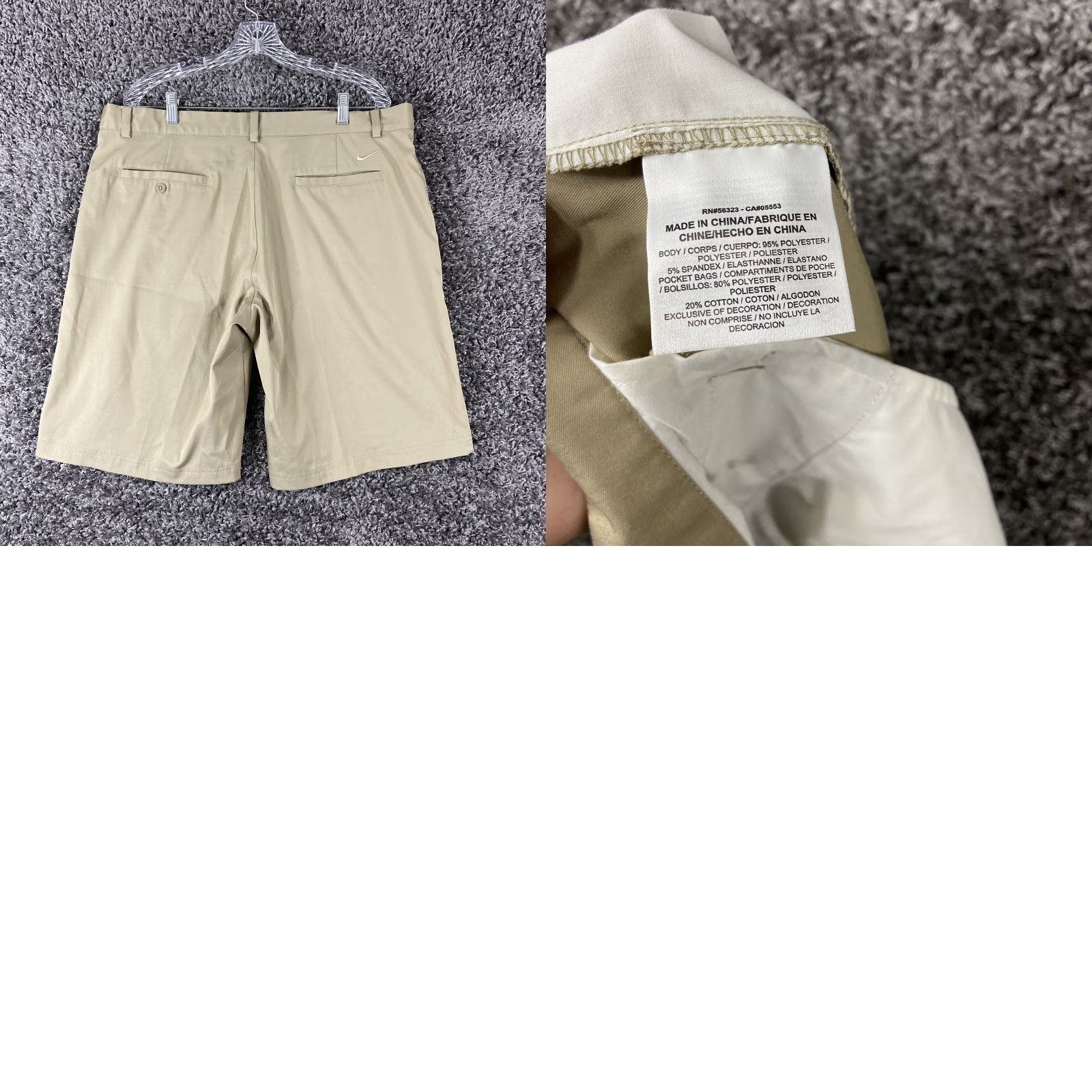 Nike Nike Golf Shorts Men 38 Beige Standard Fit Chino Mens Adult Beige 38 Size US 38 / EU 54 - 8 Thumbnail