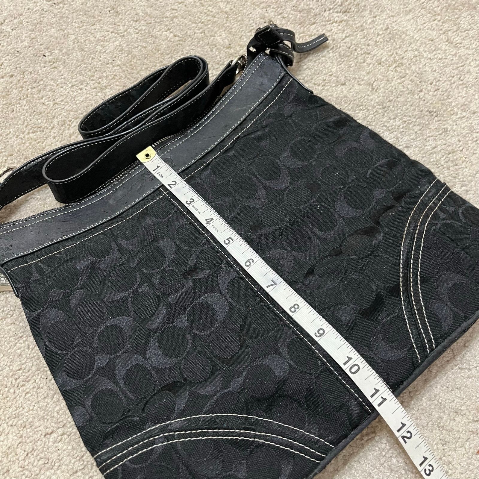 Coach Coach Medium Black Monogram Shoulder Purse Leather M3U 10403 Size ONE SIZE - 6 Thumbnail