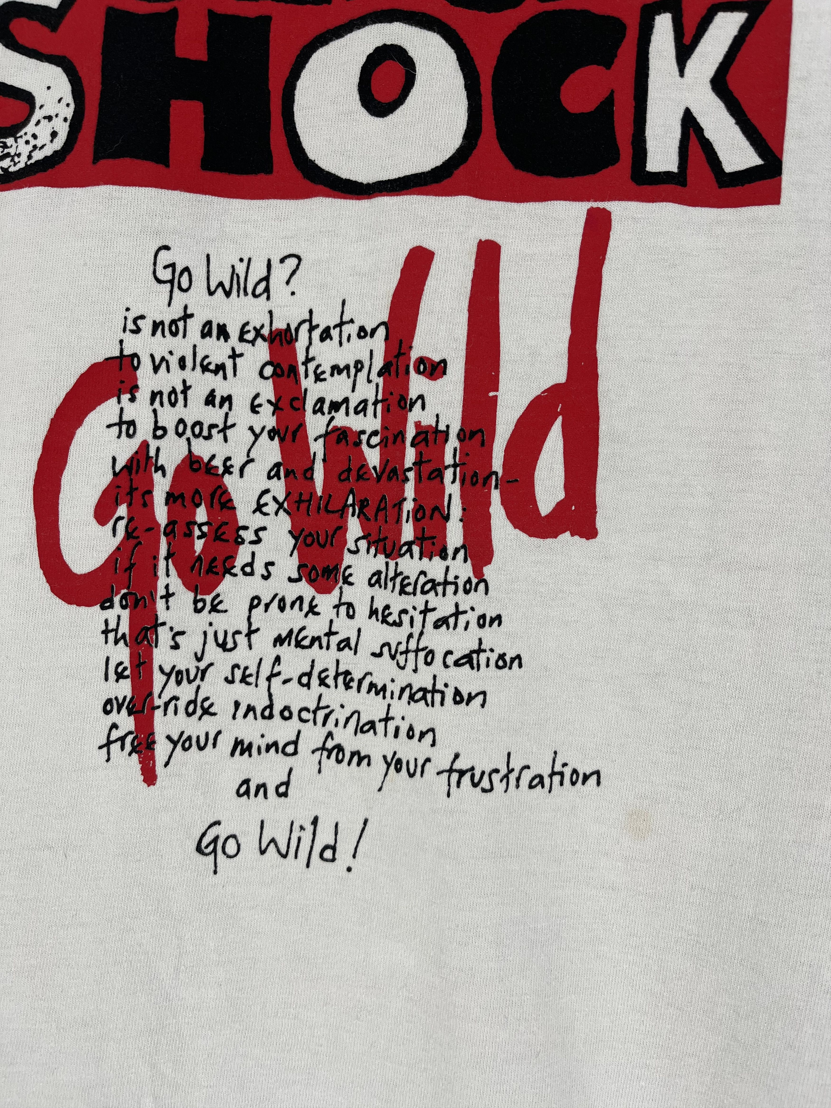 Vintage Culture Shock Go Wild Band T Shirt L White Punk Ska Size US L / EU 52-54 / 3 - 8 Thumbnail