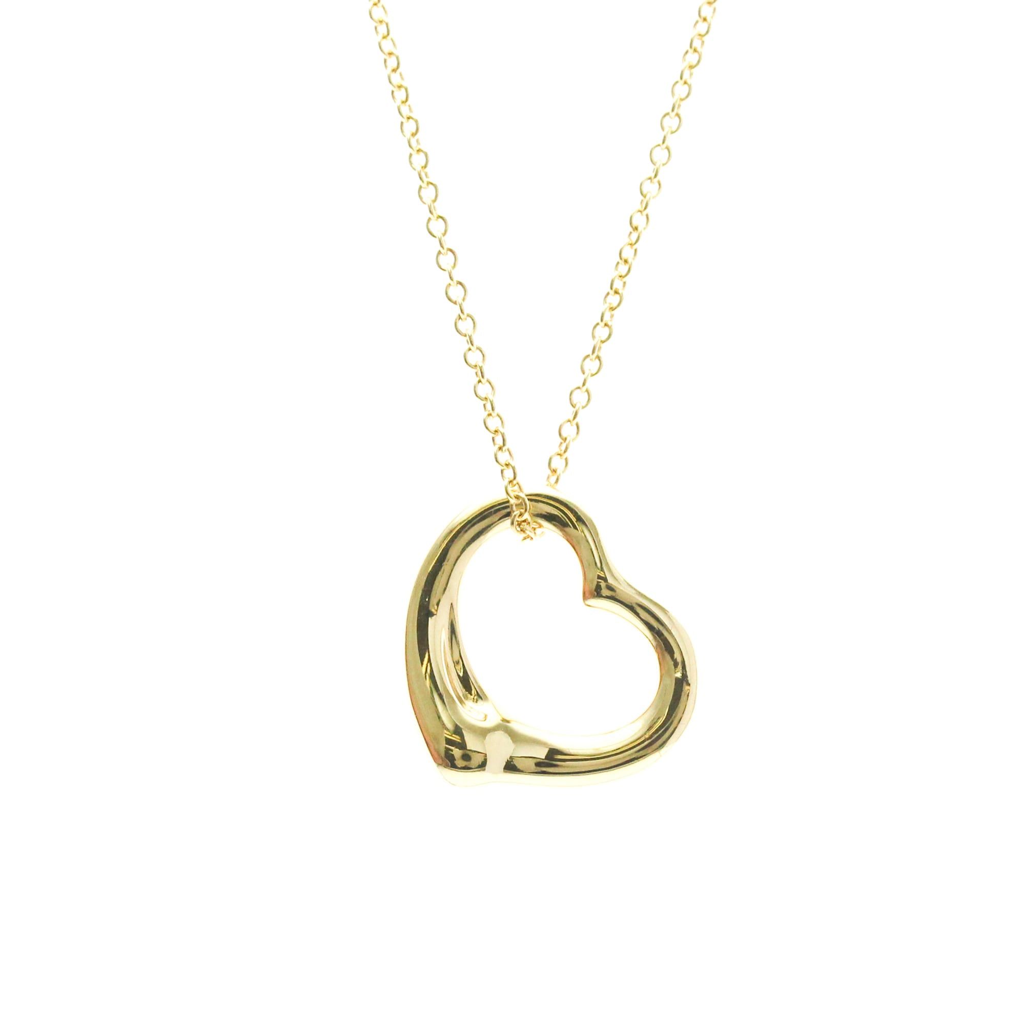 Tiffany & Co. Tiffany Open Heart Yellow Gold (18K) No Stone Men,Women Fashion Pendant Necklace (Gold) Size ONE SIZE - 1 Thumbnail