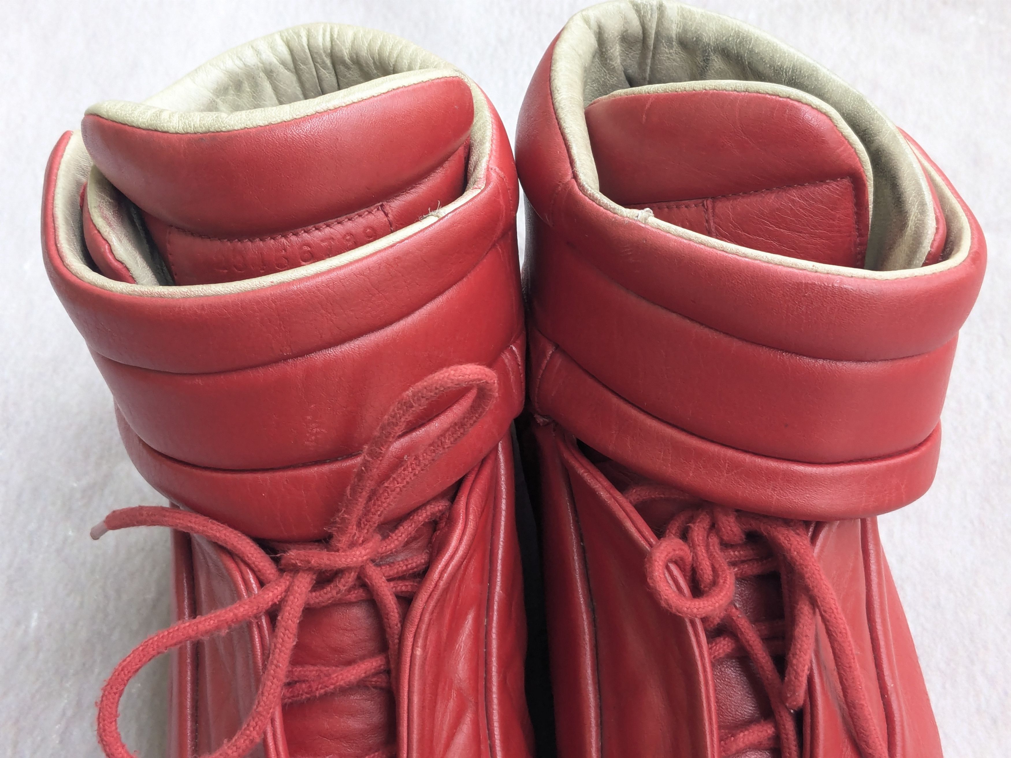 Maison Margiela Maison Margiela Future Red Leather High Top 9 42 Sneakers Size US 9 / EU 42 - 4 Thumbnail