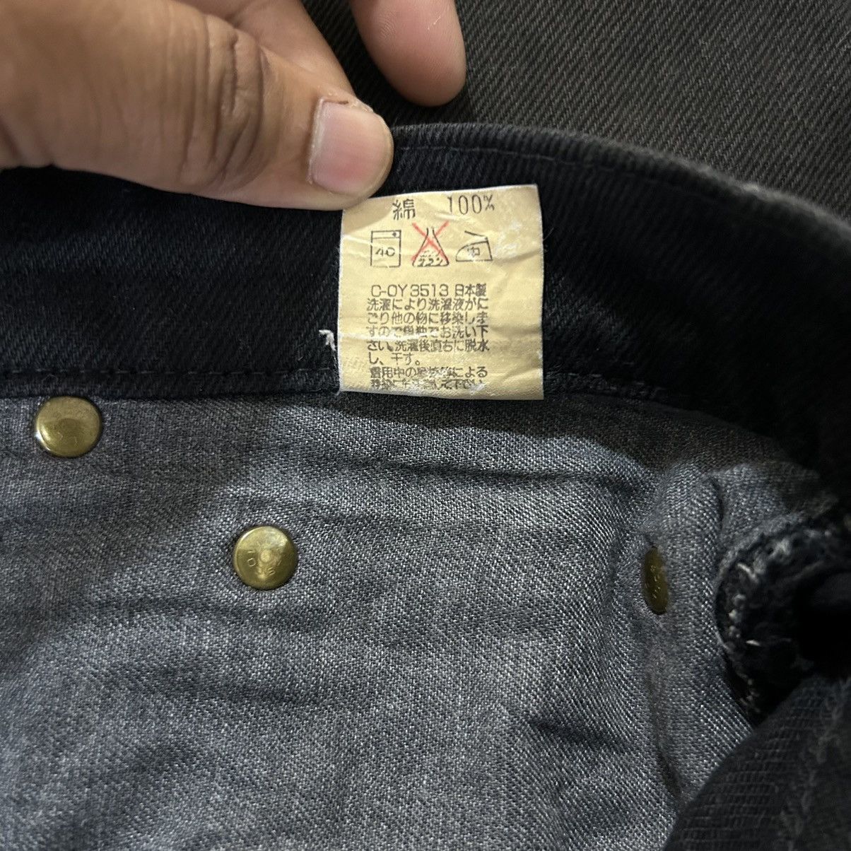 Vintage Vintage 90s Big John Flare Black Denim Size US 28 / EU 44 - 16 Thumbnail
