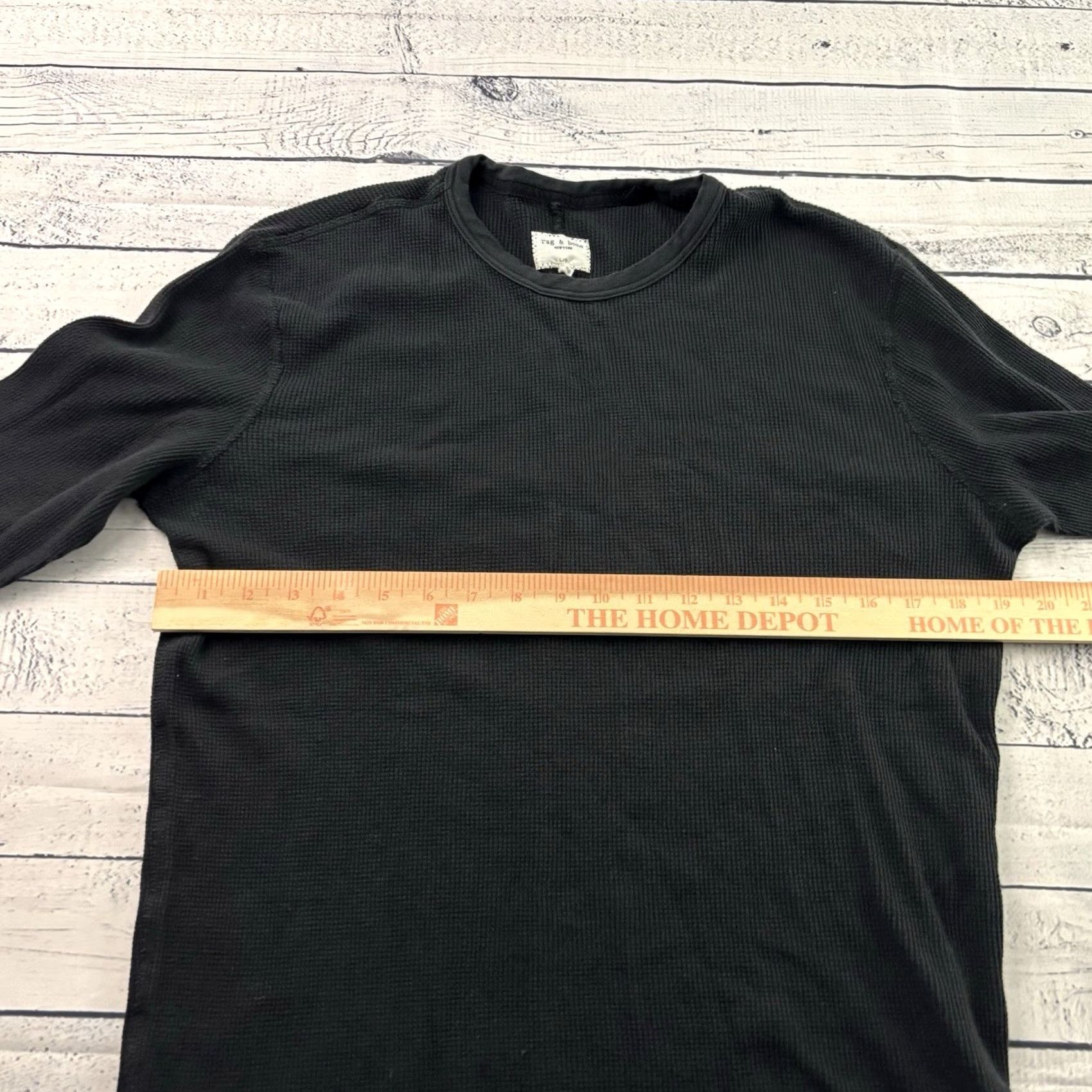 Rag & Bone Rage & Bone Long Sleeve Thermal Shirt Men's L Black Size US L / EU 52-54 / 3 - 4 Thumbnail