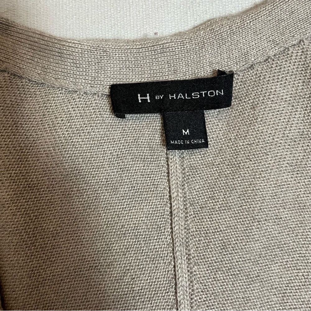 Halston H by Halston Silk Cashmere Knit Gray Button Closure Cardiga Size M / US 6-8 / IT 42-44 - 7 Thumbnail