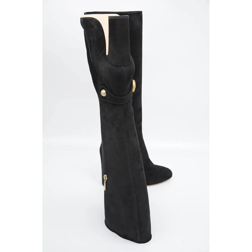 Dolce & Gabbana o1y0925 Square Heel Boots in Black Size US 5 / IT 35 - 2 Thumbnail