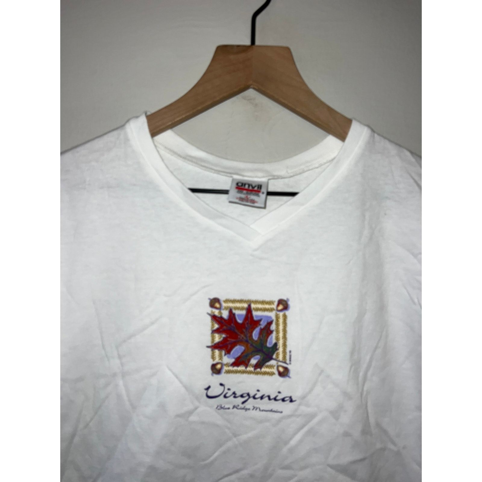 Anvil Women's Virginia Blue Ridge Mountains Shirt Top Women L Size L / US 10 / IT 46 - 2 Thumbnail