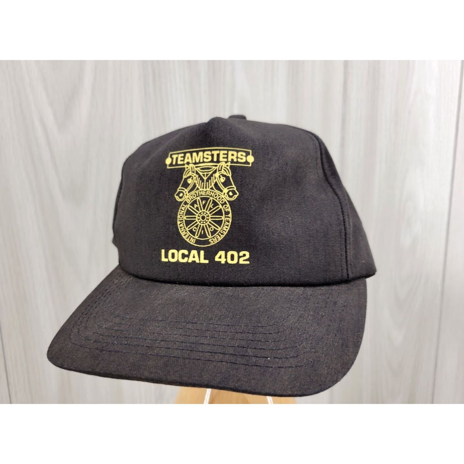 Vintage VINTAGE Legend Trucker Hat Men Local 402 Teamsters IBT Black #3 Adjustable Adjustable Hat Logo Winter Summer Spring Fall Mens Size ONE SIZE - 2 Thumbnail