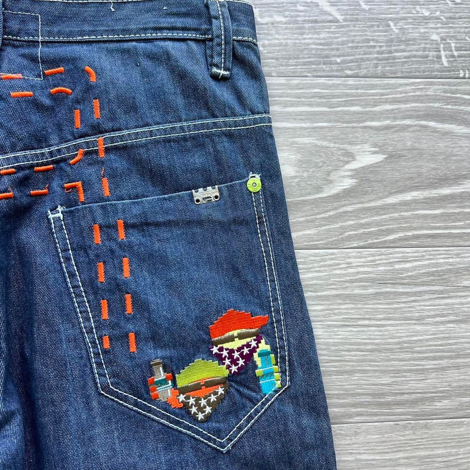Other Crazy vintage y2k baggy embroidered Hip Hop Grunge Skater Size US 35 - 2 Thumbnail