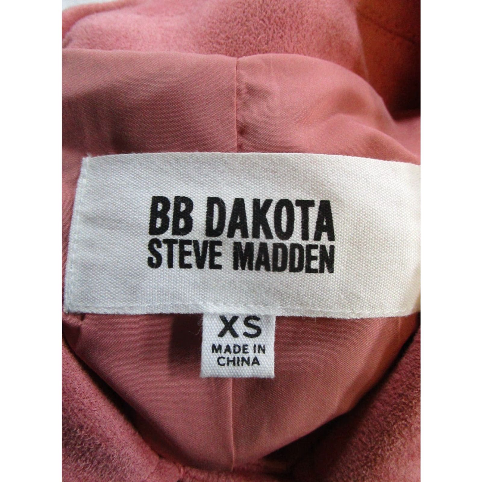 BB Dakota BB Dakota X Steve Madden Jacket Womens XS Pink Faux Suede Full Zip Jacket Motorcycle Style Size XS / US 0-2 / IT 36-38 - 3 Thumbnail