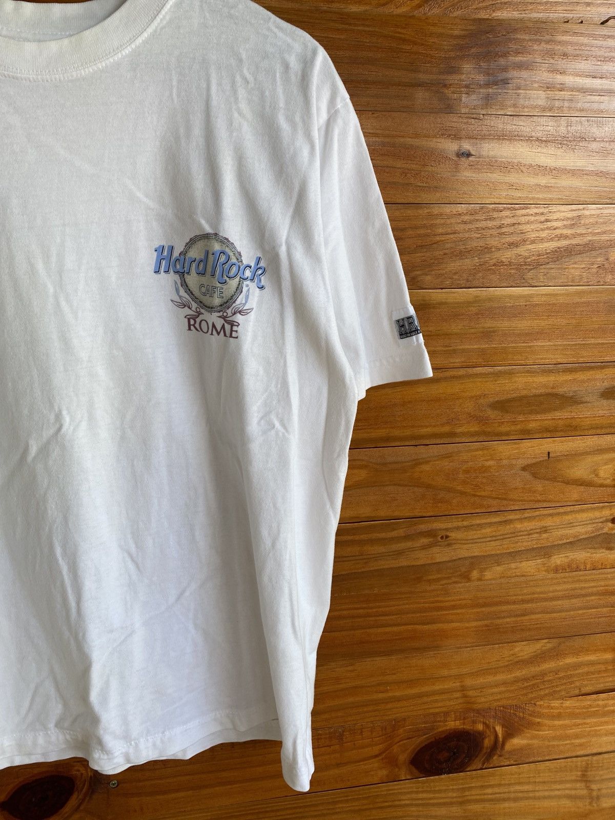 Hard Rock Cafe Vintage Hard Rock Cafe Paris & Rome White T-Shirts 90s Size US S / EU 44-46 / 1 - 6 Thumbnail
