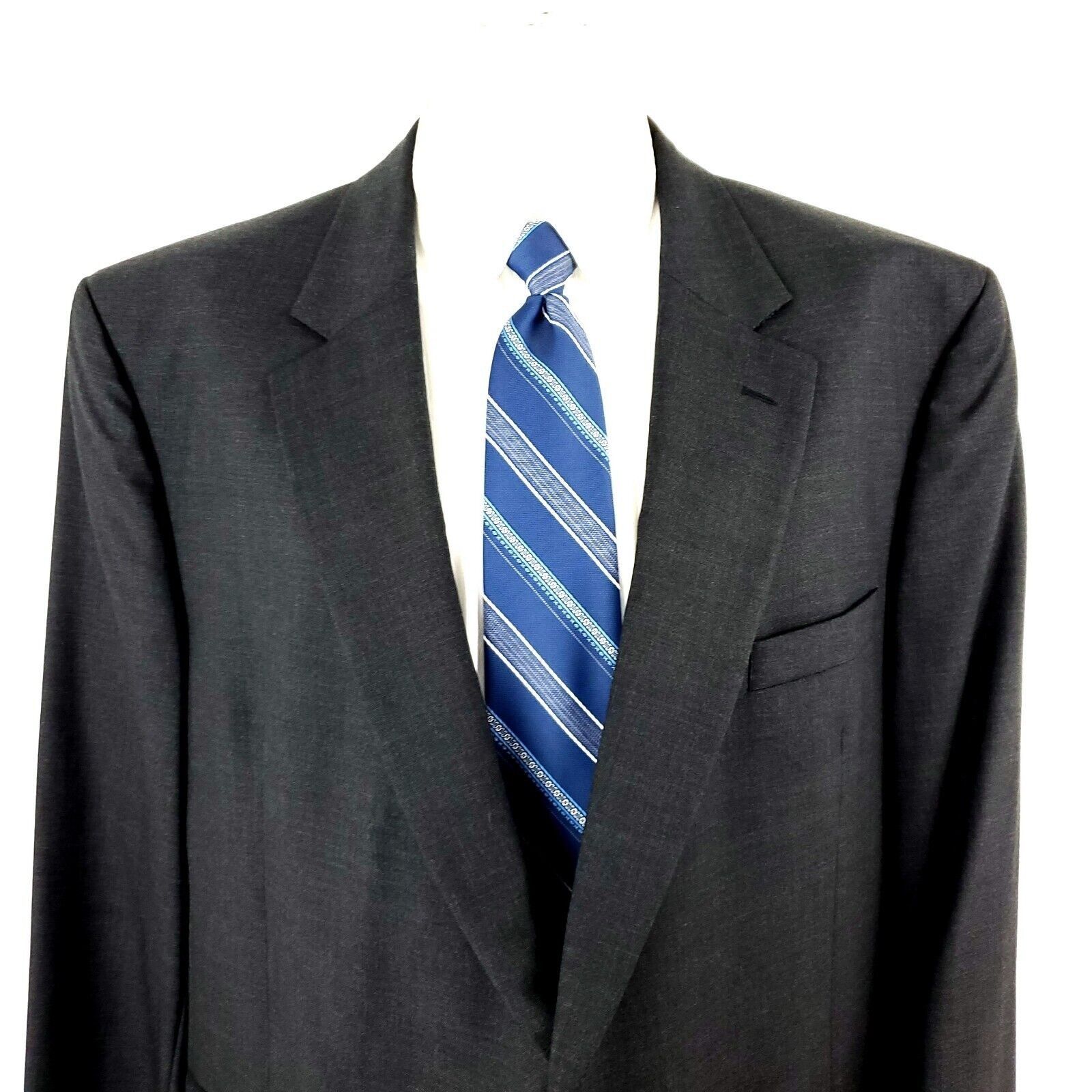 Jos. A. Bank Jos A Bank Wool 2 Button Blazer 48R or Slim Fit 50R Gray Twi Size 48R - 1 Thumbnail
