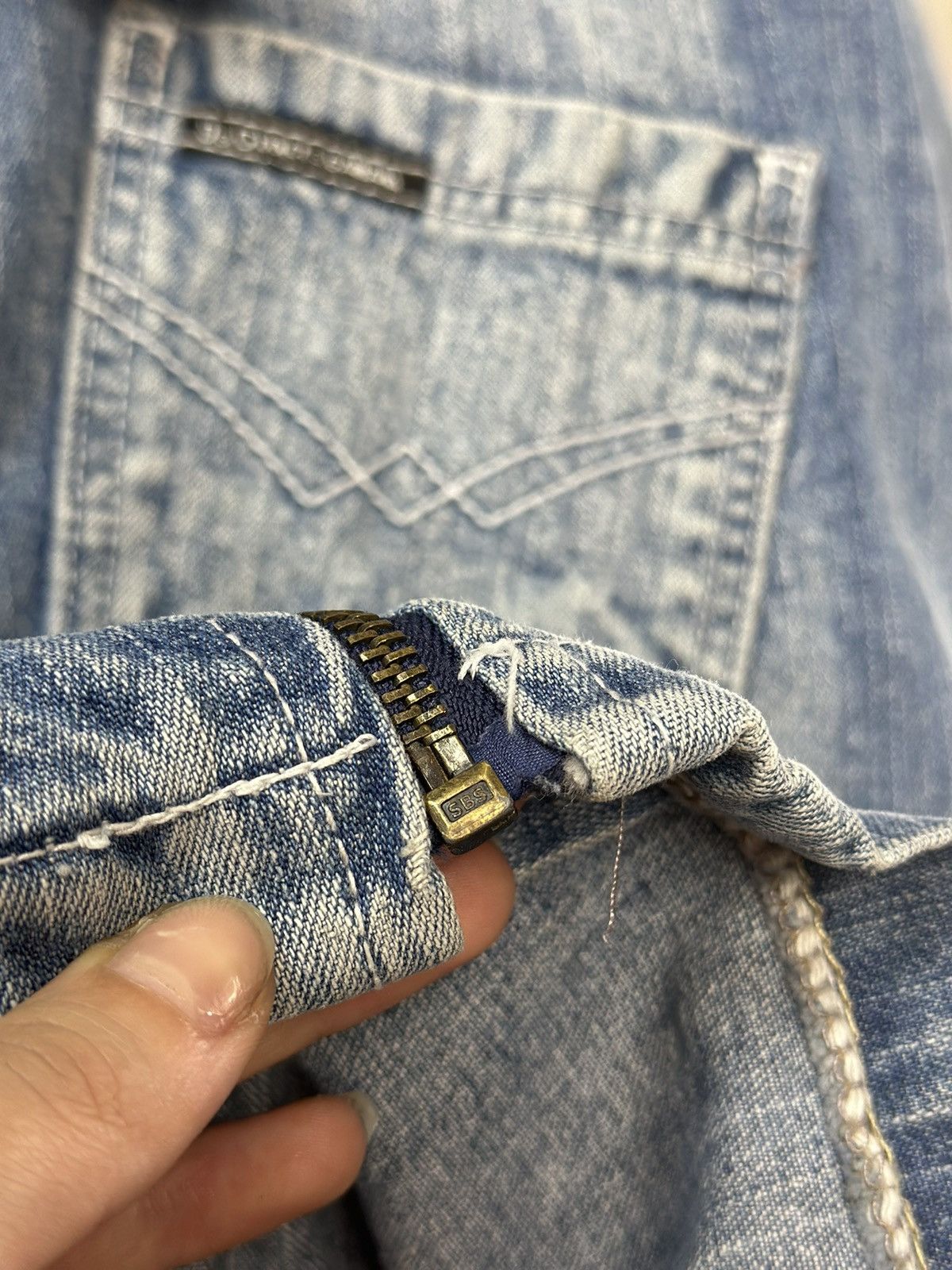 Dolce & Gabbana Vintage Dolce Gabbana Denim Jacket Leather Diesel style Punk Size US S / EU 44-46 / 1 - 15 Thumbnail