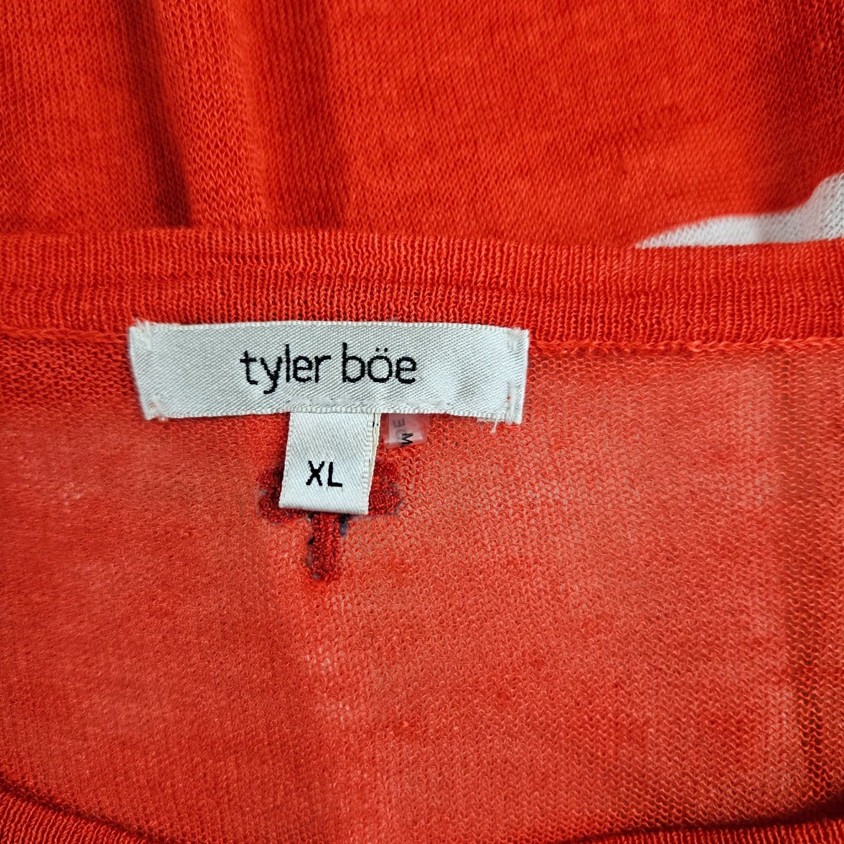 Vintage Tyler Boe Womens Blouse XL Red White Stripe Linen Blend Long Sleeve Shirt Women XL Red White Stripe Linen Blend Size XL / US 12-14 / IT 48-50 - 6 Thumbnail