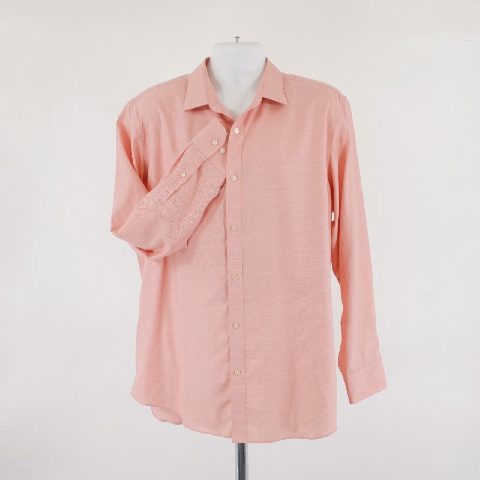 Banana Republic Banana Republic Non-Iron Standard Fit Pink Plaid XL Collared Size US XL / EU 56 / 4 - 5 Thumbnail