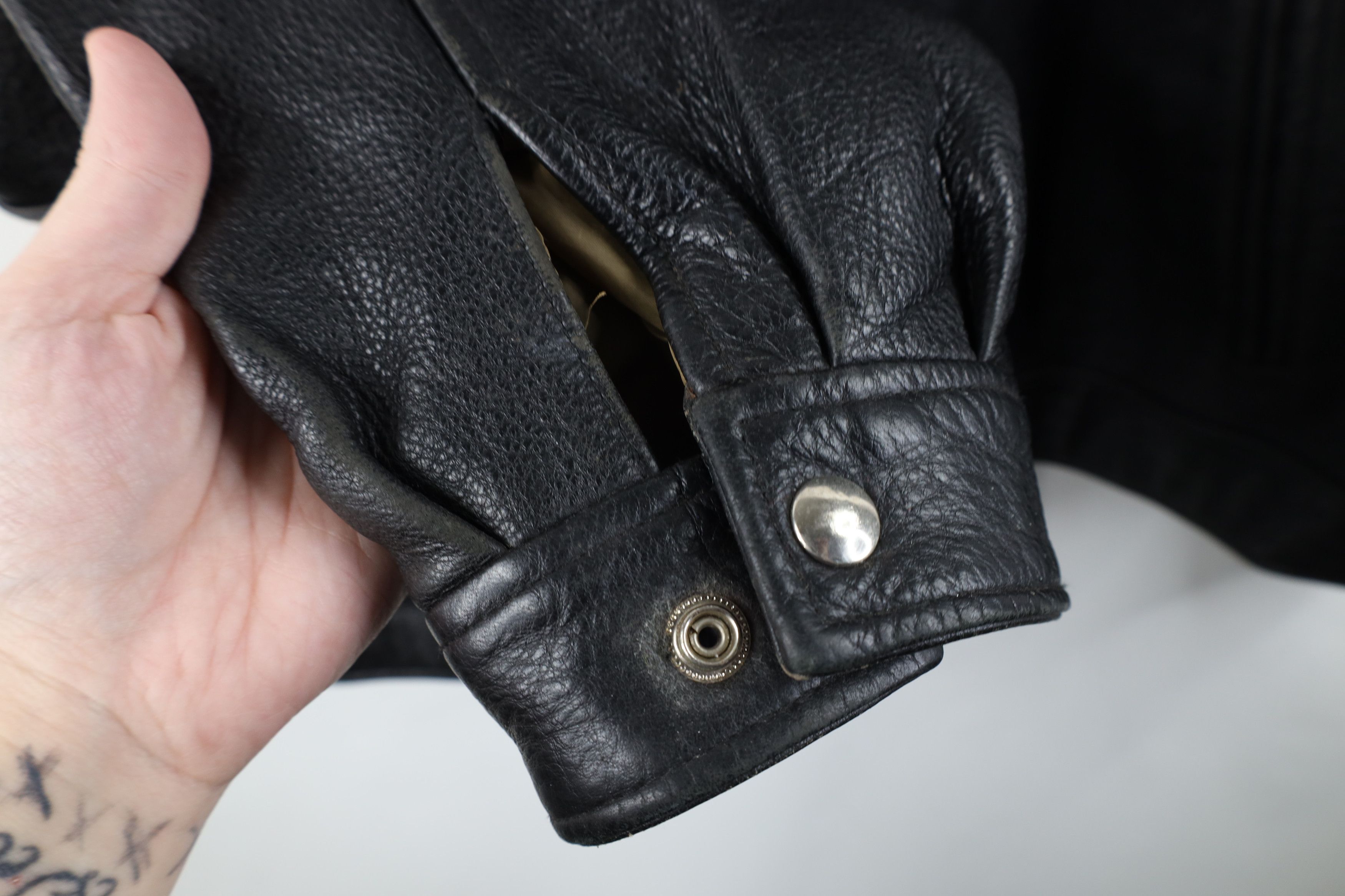 Vintage Vintage 90s Streetwear Heavyweight Full Zip Leather Jacket Size US L / EU 52-54 / 3 - 6 Thumbnail