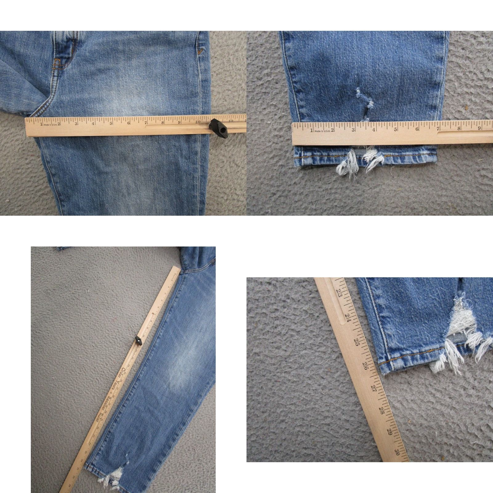 Denime Daze Jeans Women’s Blue Distressed Denim Jeans Size 29 Stretch Cotton Organic Size 29" - 8 Thumbnail