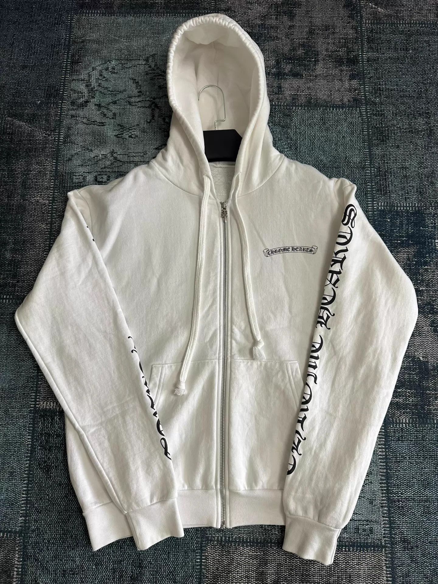 Chrome Hearts Chrome Hearts White Oversize Zip Jacket S Size US S / EU 44-46 / 1 - 1 Thumbnail