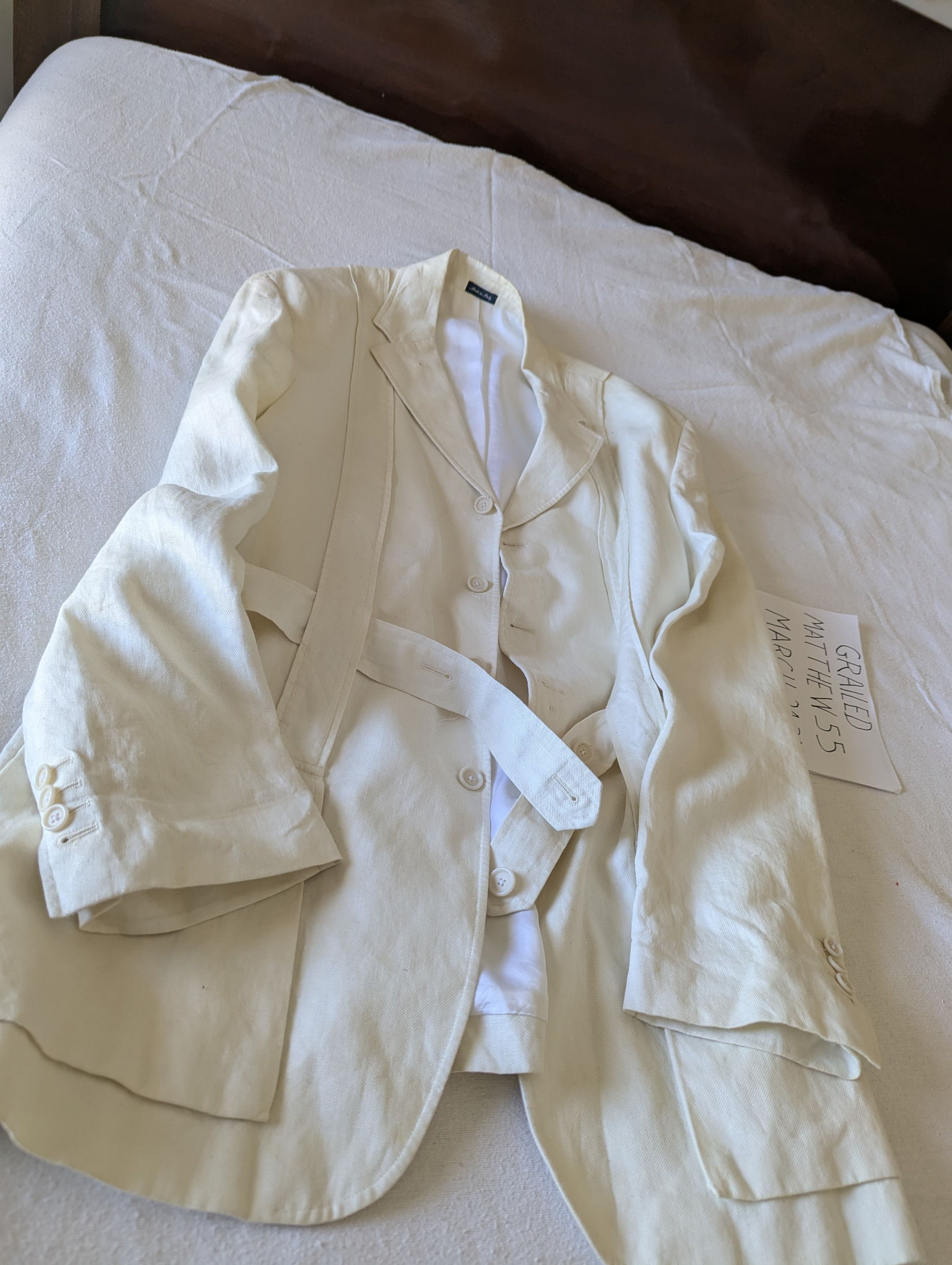 Polo Ralph Lauren Vintage Italian Linen Jacket Size 44L - 2 Thumbnail