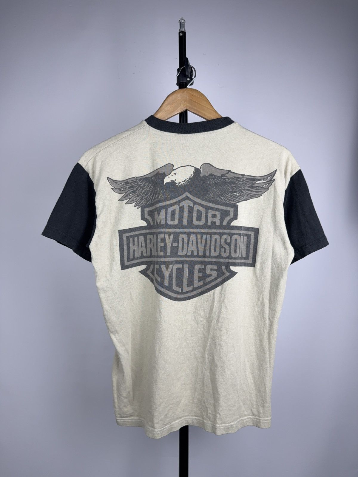 Harley Davidson Vintage 90s Harley Davidson Eagle Ringer Moto Biker T Shirt Size US S / EU 44-46 / 1 - 12 Thumbnail