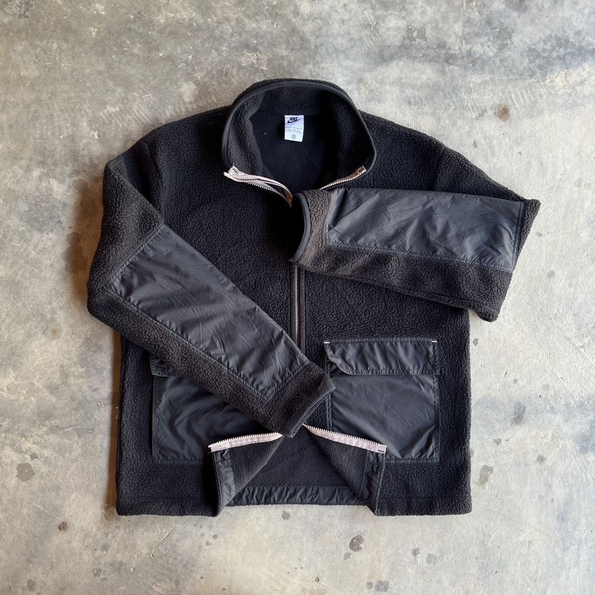 Nike × Vintage Nike Sherpa full zip jacket Size US L / EU 52-54 / 3 - 4 Thumbnail