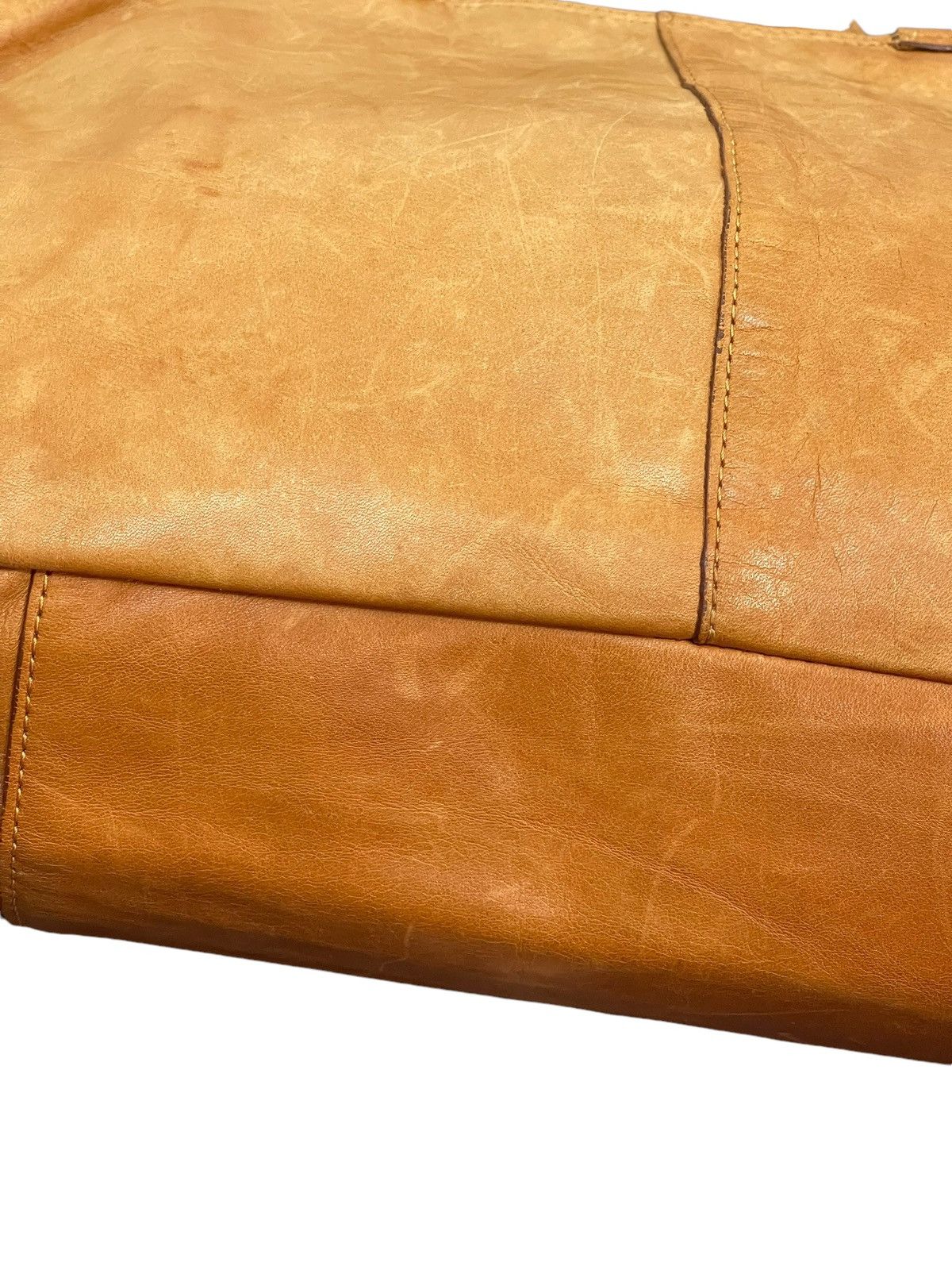 Japanese Brand Full Leather Patina Brown Sebenie Tote 3 Way Bag 1🟩1 Size ONE SIZE - 6 Thumbnail