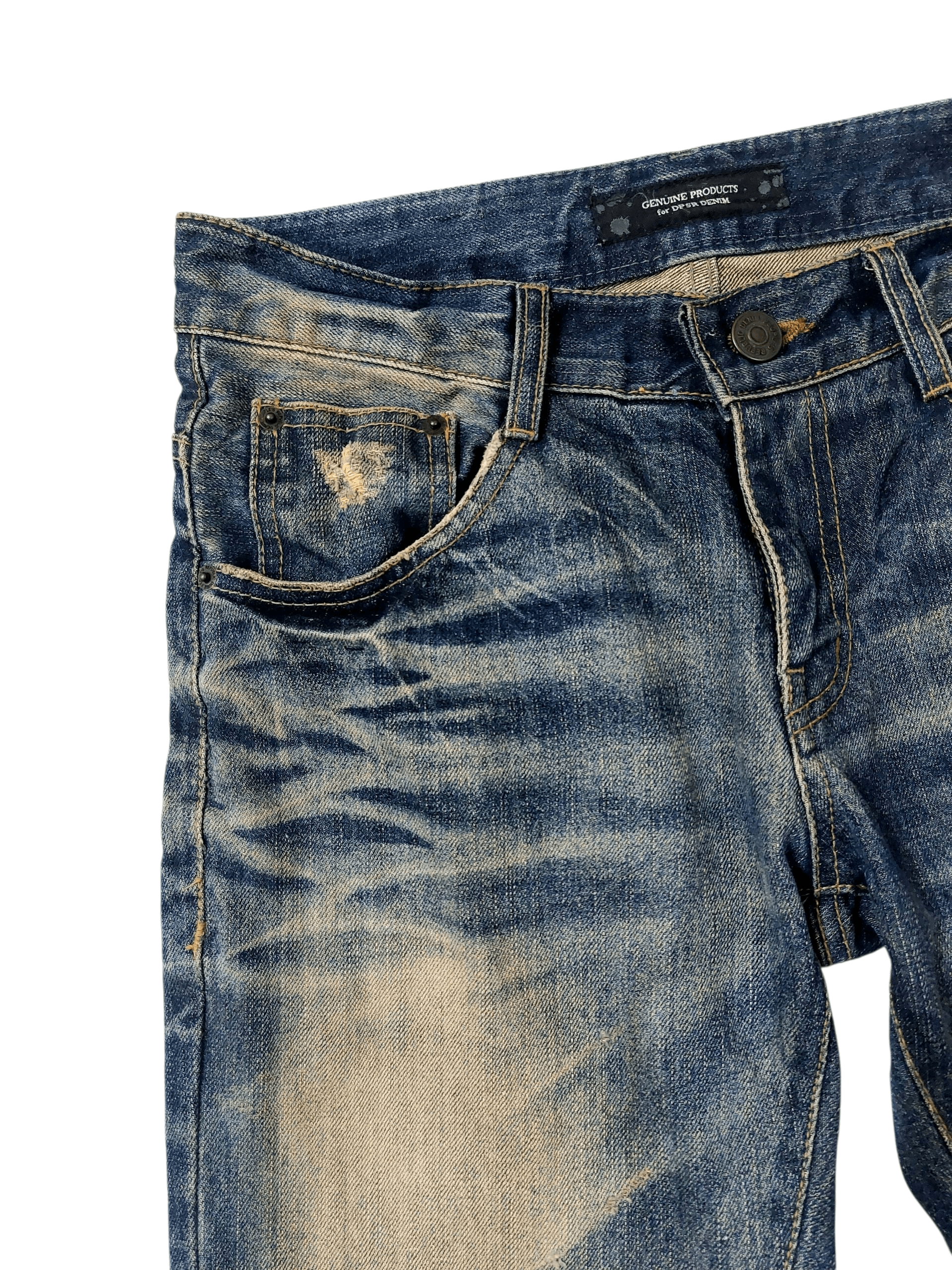 Vintage 90's DPSR Flare Mudwash Clawsmark Denim Size US 31 - 10 Thumbnail