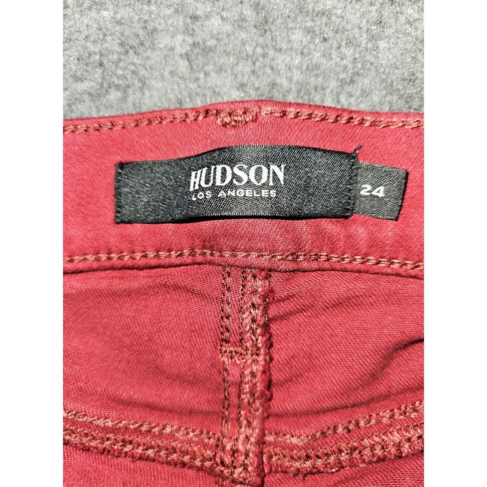 Hudson Hudson Nico Super Skinny Jeans Juniors Low Rise Red Stretch City Casual Womens Size 42" / US 20 - 2 Thumbnail