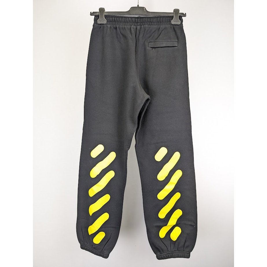 Off-White o1rshd1 Crystal Wiz Slim Sweatpant & Jogger in Black/Yellow Size US 30 / EU 46 - 12 Thumbnail