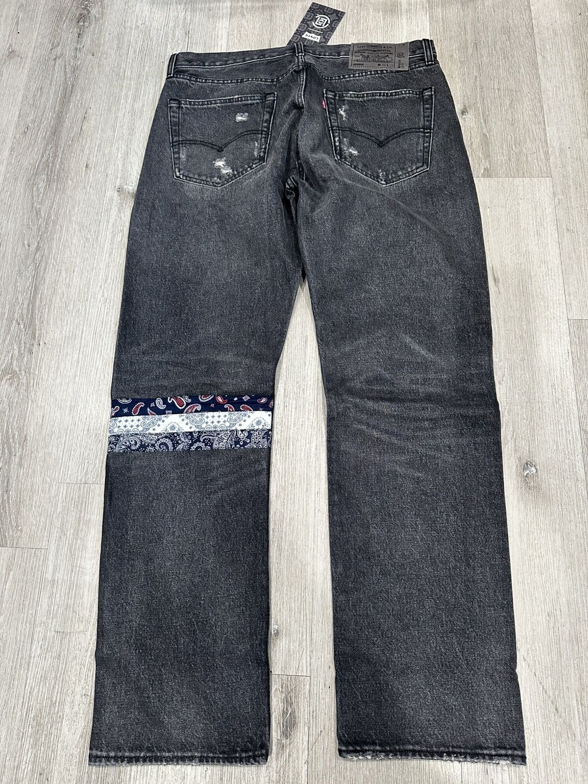 CLOT × Levi's CLOT X Levi’s 501 UNIONRAIL BLACK DENIM SIZE 36 Size US 36 / EU 52 - 4 Thumbnail