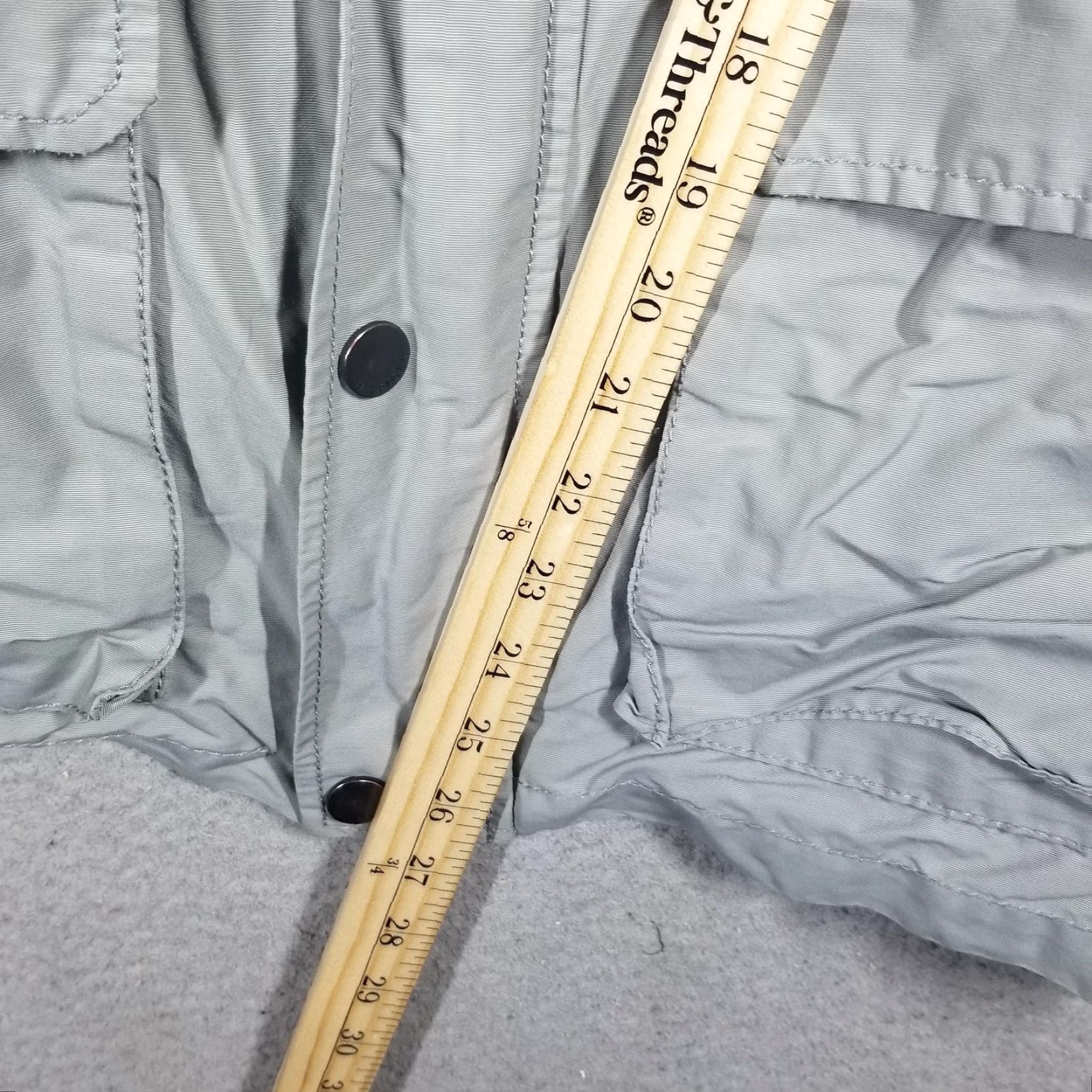 Tommy Hilfiger Tommy Hilfiger Jacket Mens Medium Gray Hooded Cotton Blend Parka Gingham Lined Size US M / EU 48-50 / 2 - 7 Thumbnail