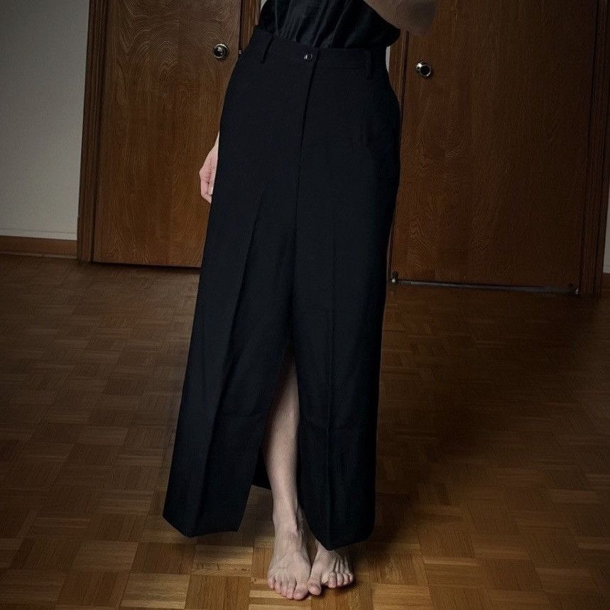 Junya Watanabe Black Wide Leg Trousers, Open Leg Size 29" - 1 Thumbnail