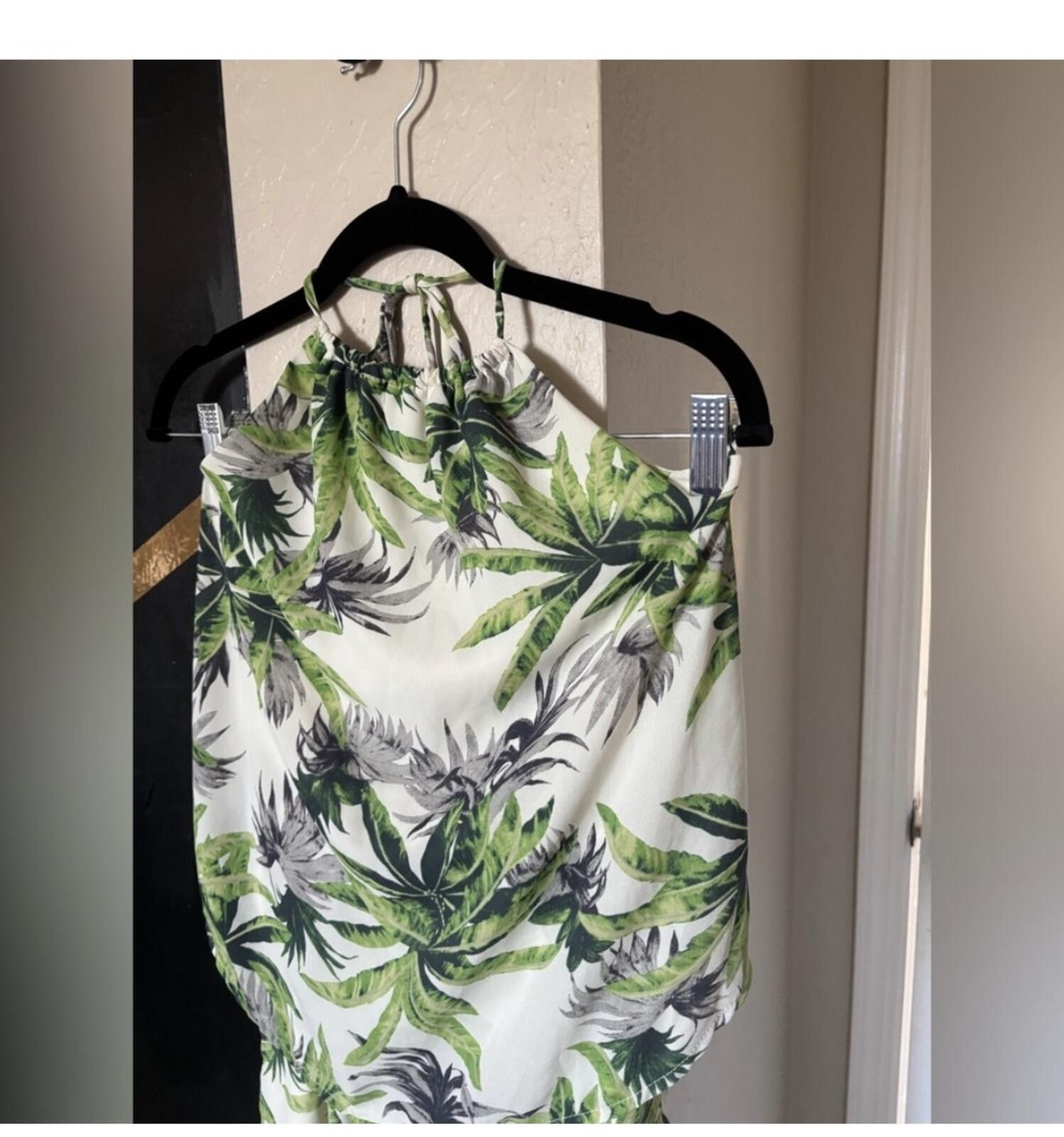 1017 ALYX 9SM (Alya) Tropical Leaf Print Romper Size ONE SIZE - 3 Thumbnail