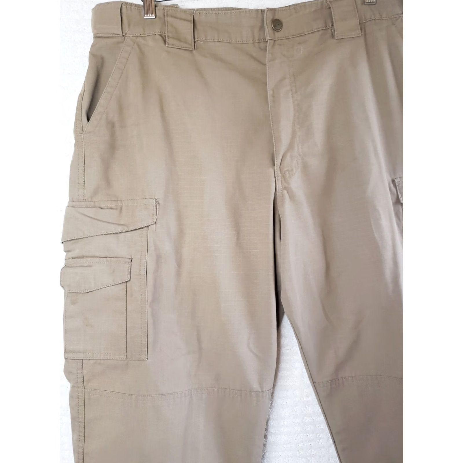 Vintage TRU-SPEC Men's Tactical Pants Beige 40 x 29 Flat Front Multiple Pockets Storage Size US 40 / EU 56 - 4 Thumbnail