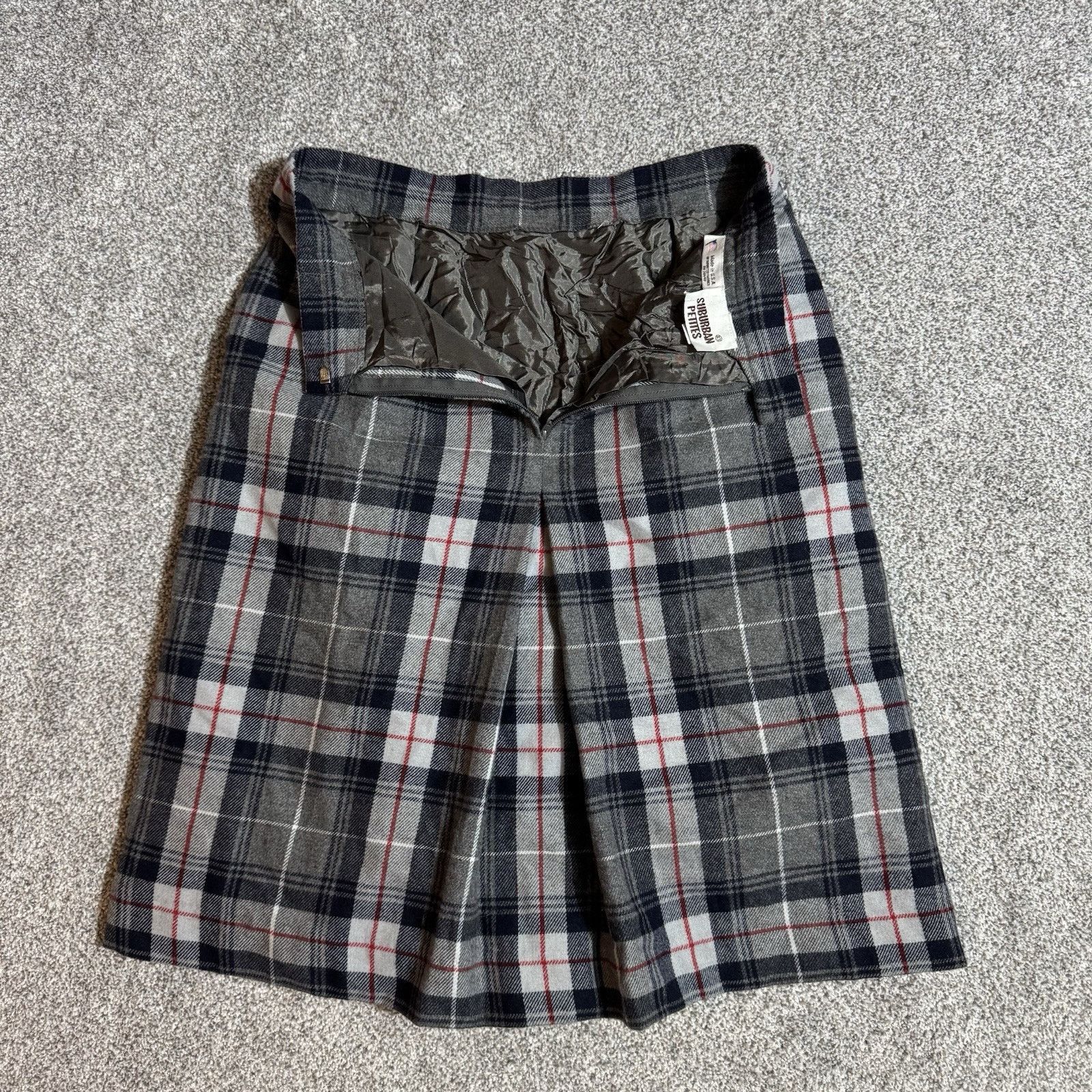 Other Vintage 70s ILGWU Skirt Size 10 Petite Plaid Dark Academia Size 32" / US 10 / IT 46 - 9 Thumbnail