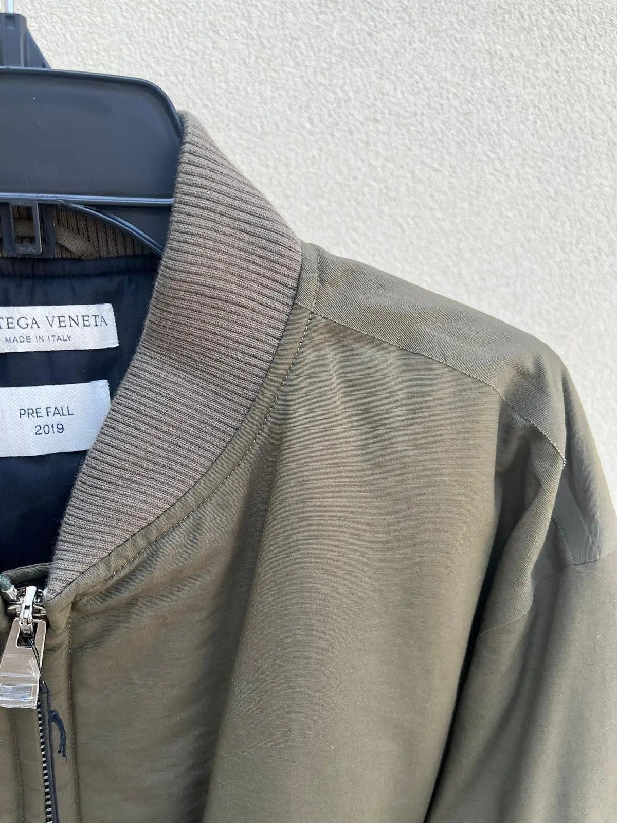 Bottega Veneta Blouson Twill Nylon Bomber Jacket in Khaki Size US XL / EU 56 / 4 - 5 Thumbnail