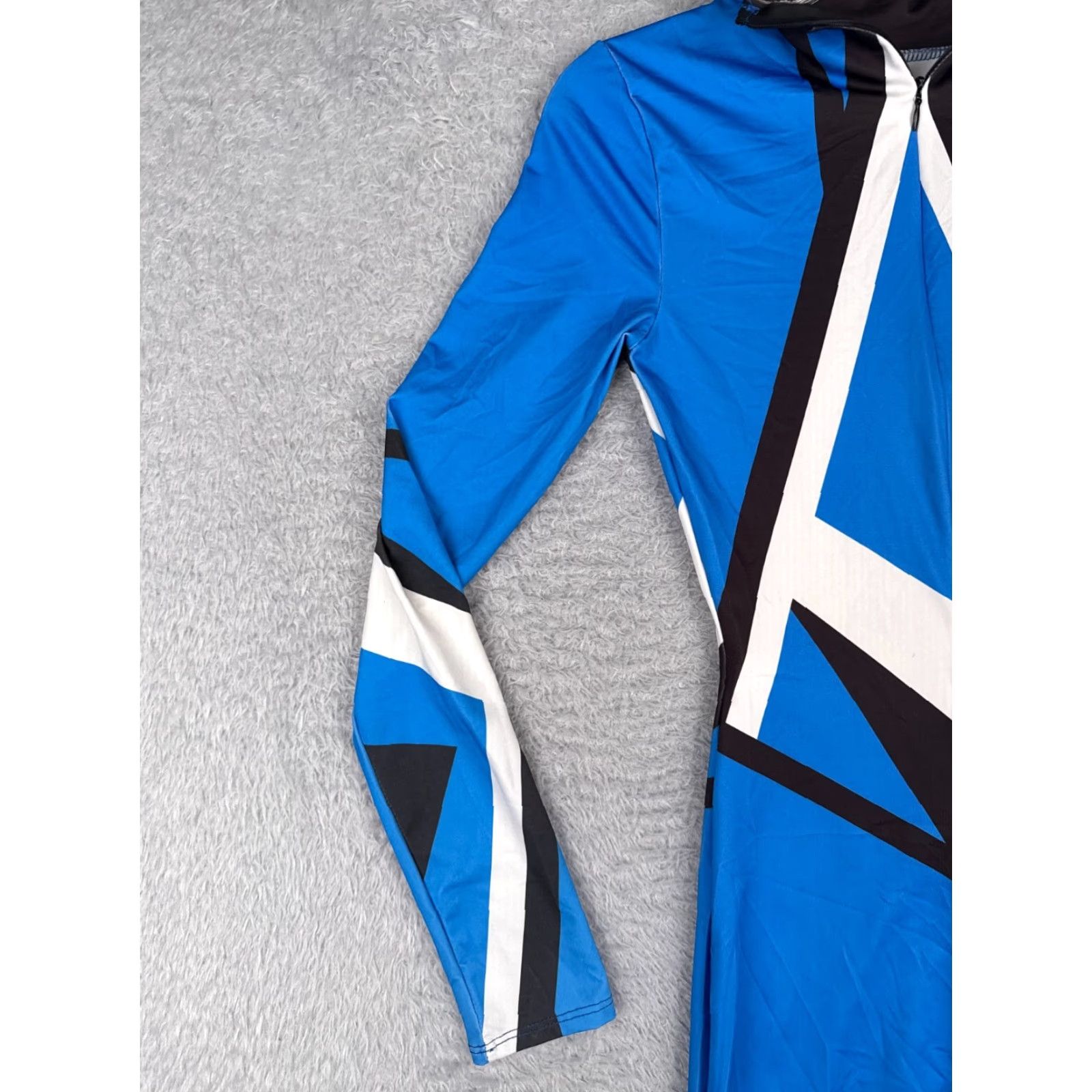 Fashion Nova Fashion Nova Bodysuit Womens Small Blue Ride Fast Racer Romper Size S / US 4 / IT 40 - 3 Thumbnail