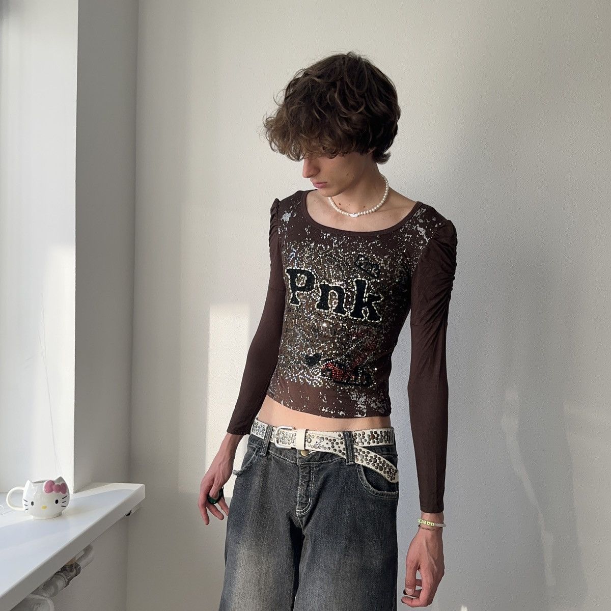 Hysteric Glamour × If Six Was Nine × Japanese Brand Y2K Punk Hysteric Glamour Style Rhinestones Long Sleeve Size M / US 6-8 / IT 42-44 - 4 Thumbnail