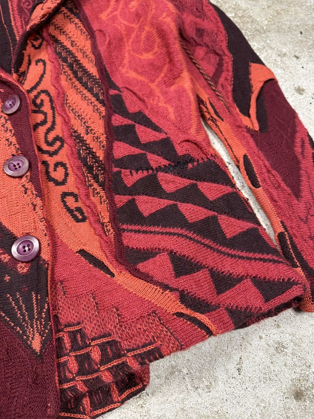 Coogi × Vintage Vintage Y2K Coogi Style Wool Viscose Knit Cardigan Sweater Size US XS / EU 42 / 0 - 4 Thumbnail