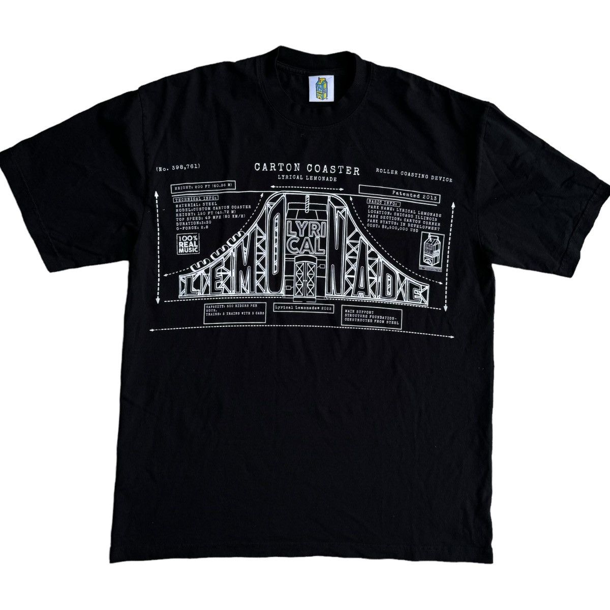 Band Tees × Lyrical Lemonade × Rap Tees Lyrical Lemonade Carton Coaster Band HipHop Rap Graphic Tee Size US L / EU 52-54 / 3 - 1 Thumbnail