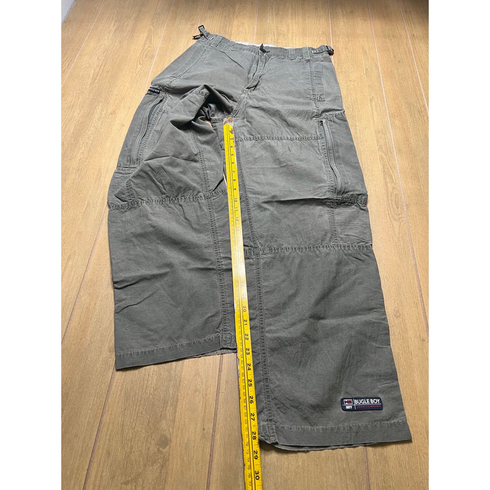 Bugle Boy Vintage 90s Bugle Boy Cargo Pants Mens 30x30 Olive Green Y2K Size US 30 / EU 46 - 6 Thumbnail
