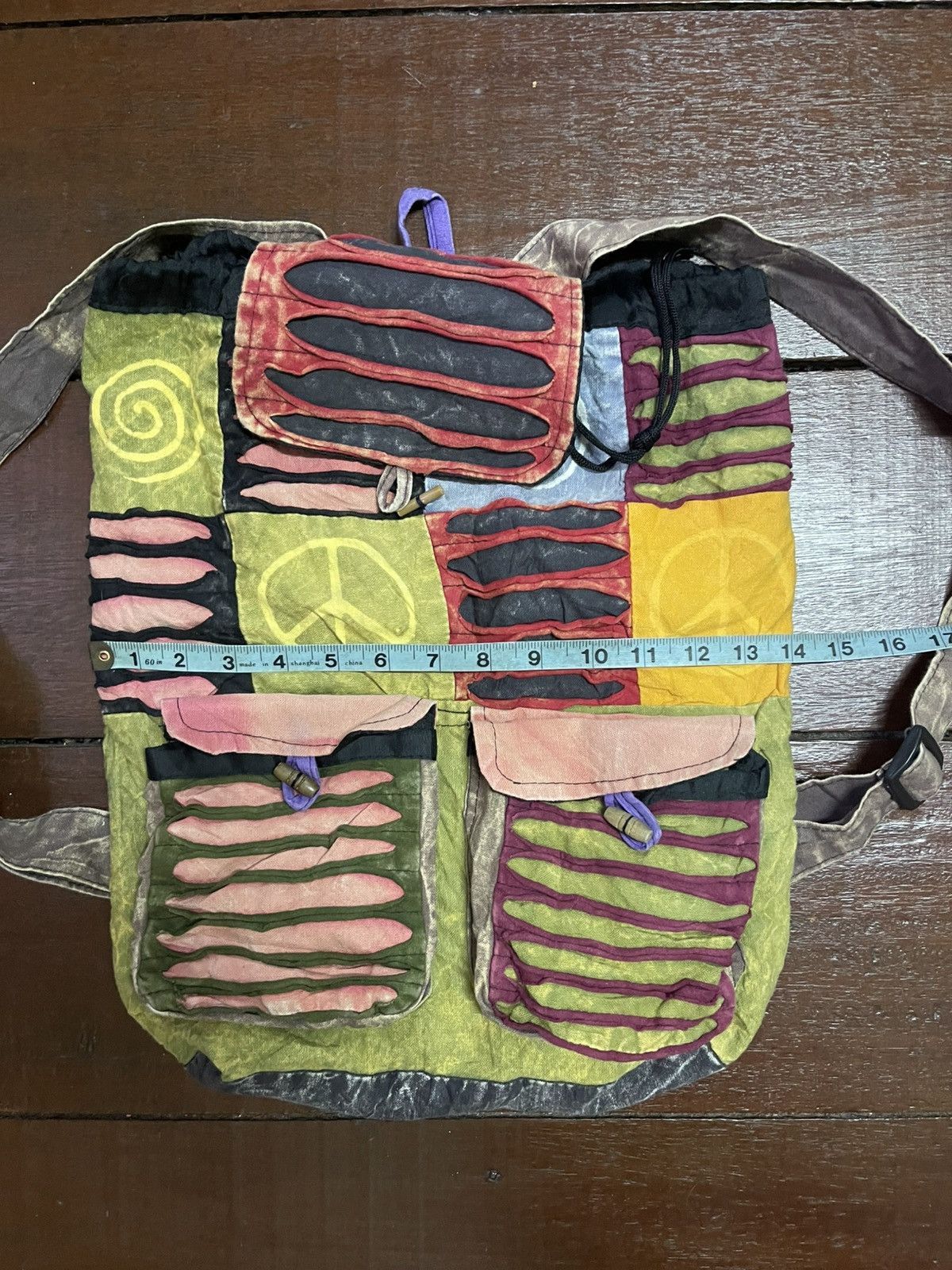 Japanese Brand Custom Dyed Multicolor Fanny Rucksack Bagpack Size ONE SIZE - 13 Thumbnail